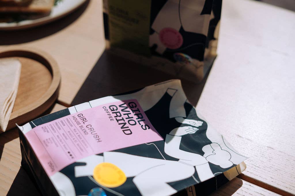 Coffee Beans, Girl Crush, houseblend coffee.