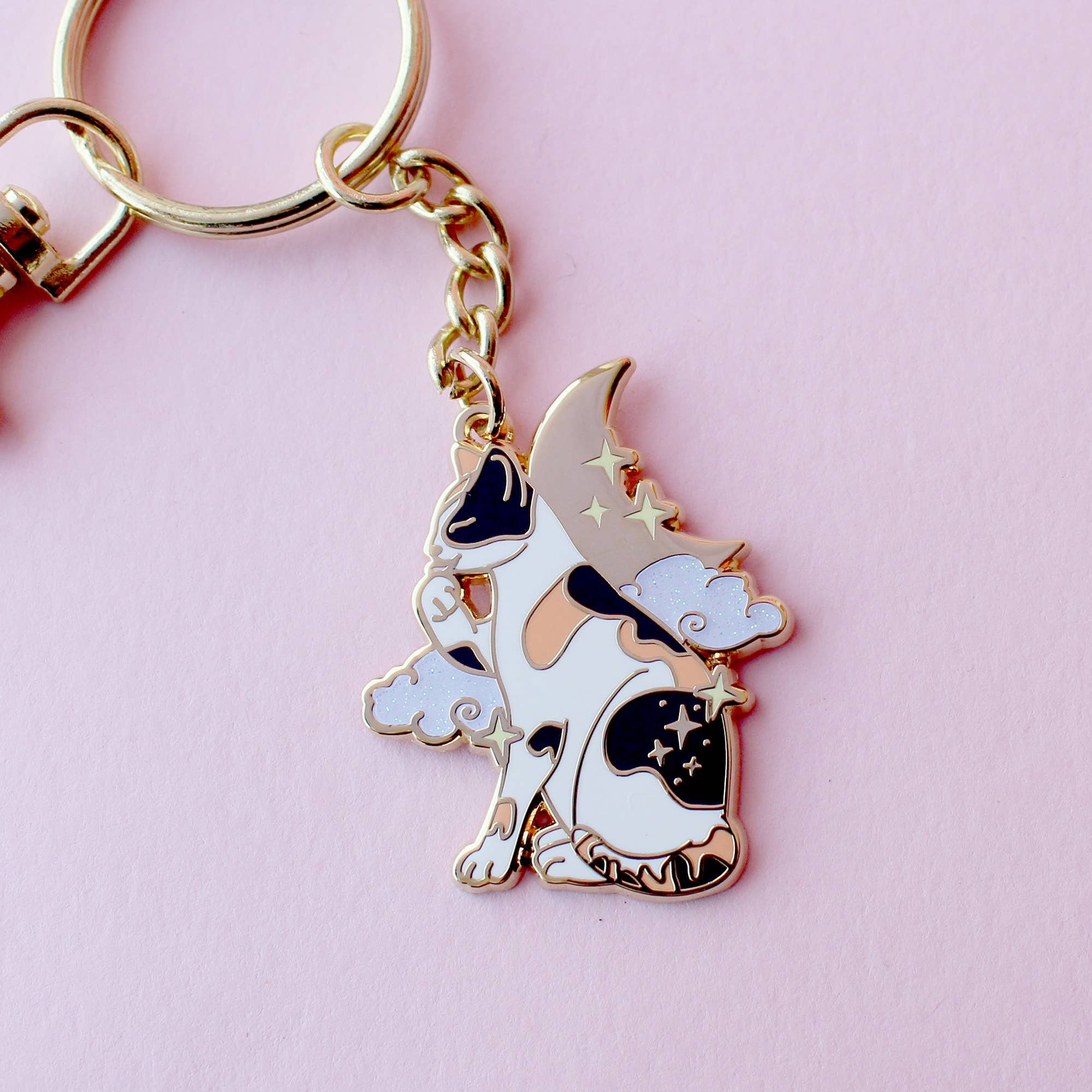 Glitter Punk - Calico Cat Key Chain
