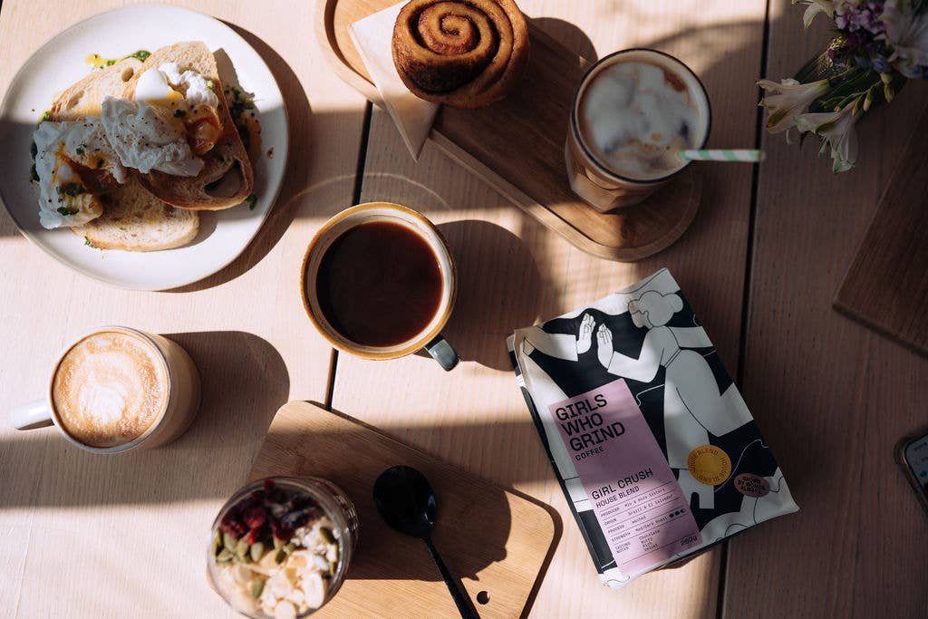 Coffee Beans, Girl Crush, houseblend coffee.