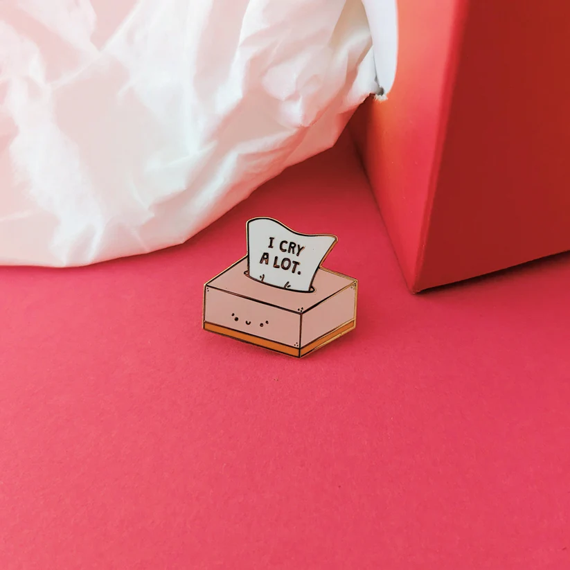 I Cry A Lot Enamel Pin