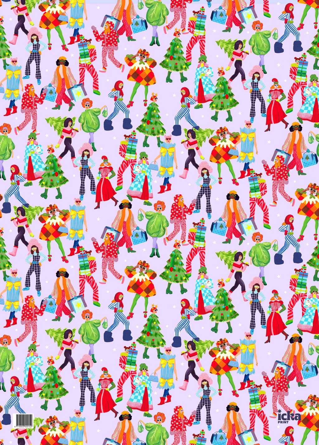 12 Slays Of Christmas Flat Wrap