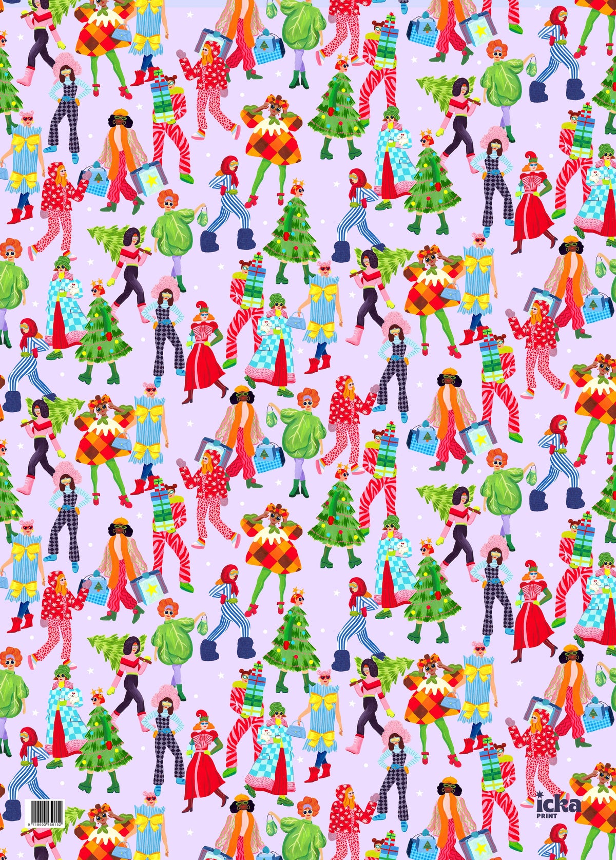 12 Slays Of Christmas Flat Wrap