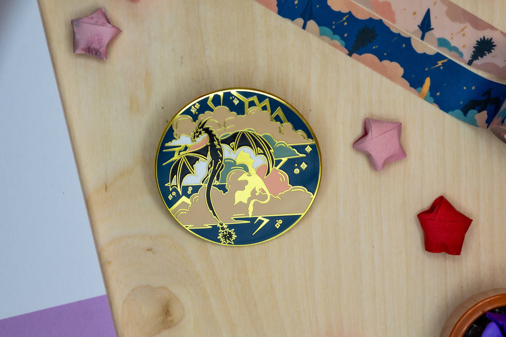 Wing in Storm Enamel Pin