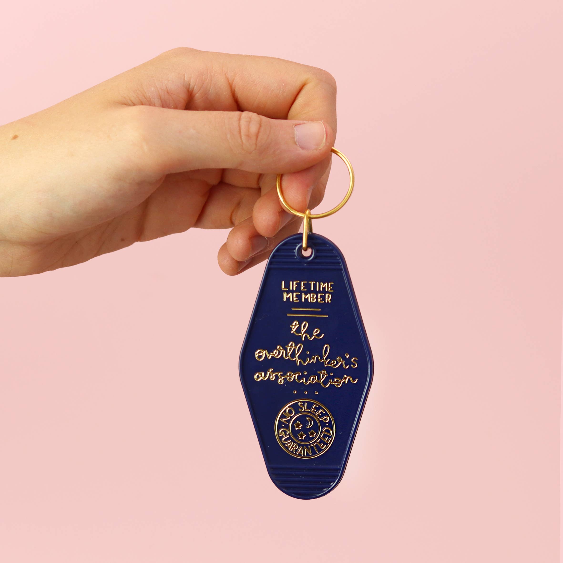 Laura Oh - the overthinker's association keyring (navy blue)