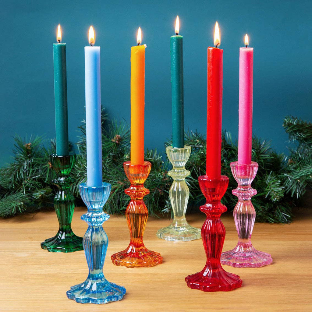 Blue Glass Candle Holder | Summer Gifts |