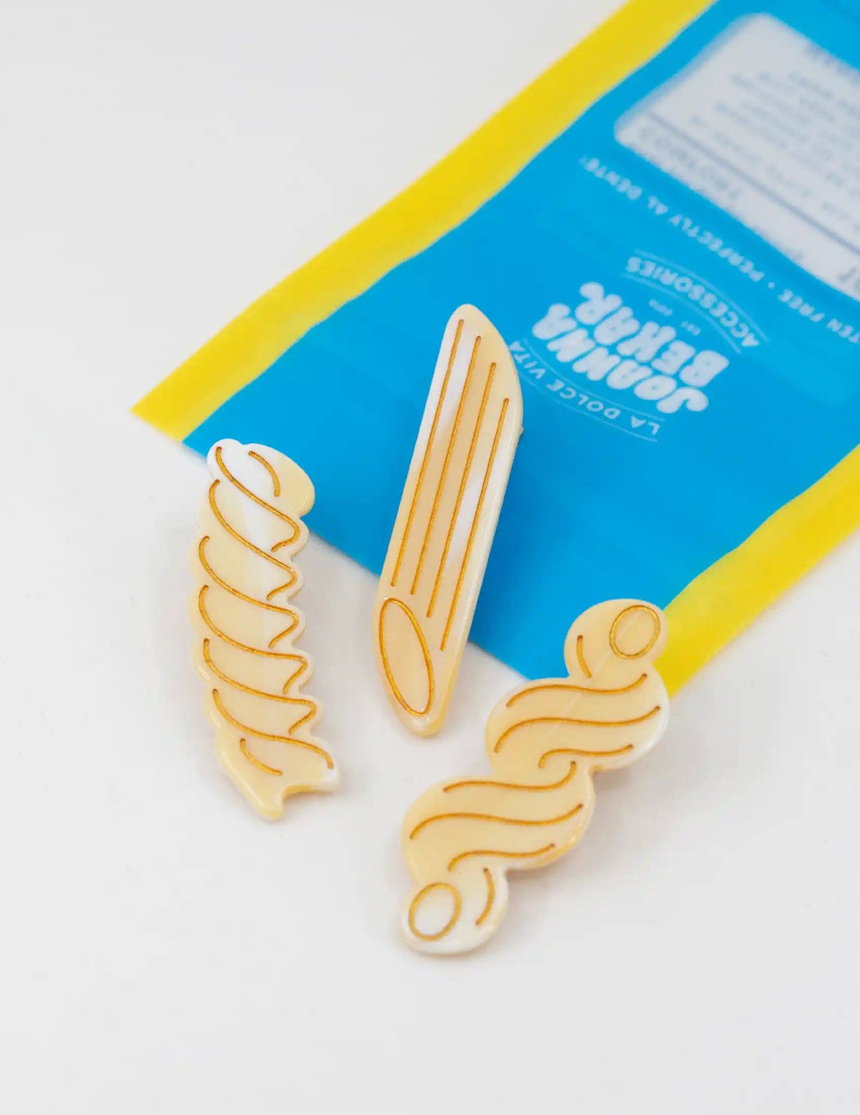 Joanna Behar - Pasta Alligator Hair Clip Set