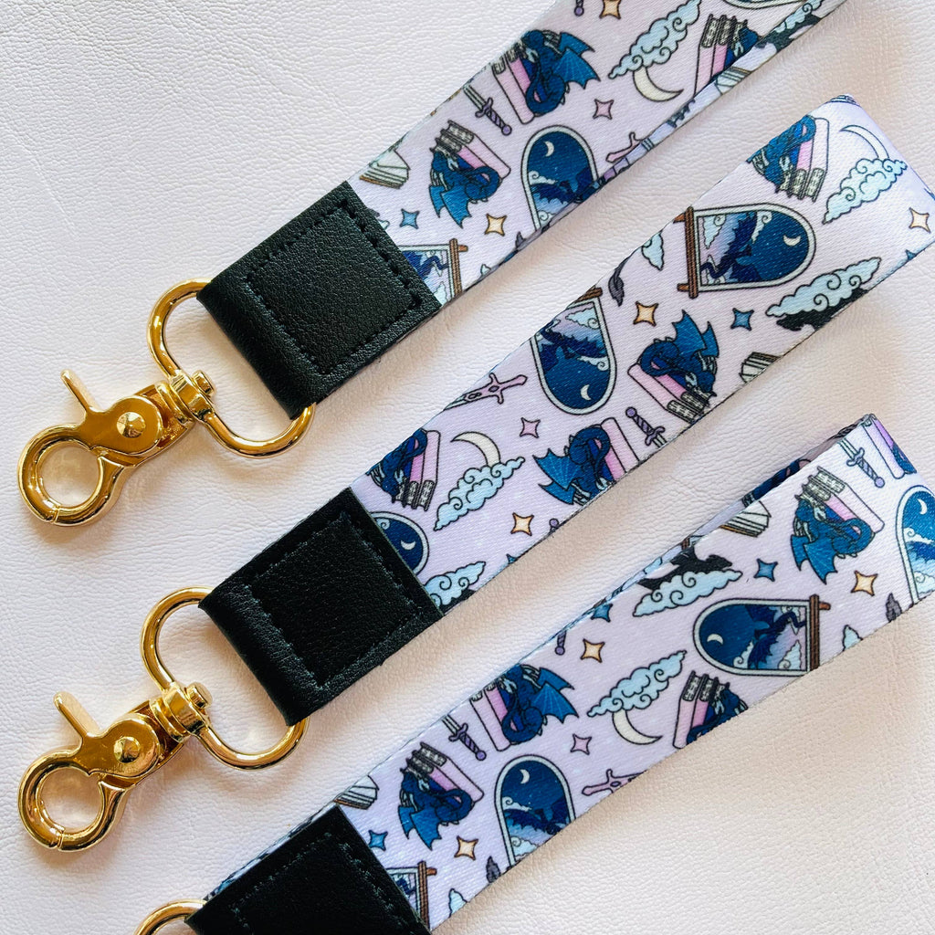 Fantasy Dragons Bookish Wristlet Keychain