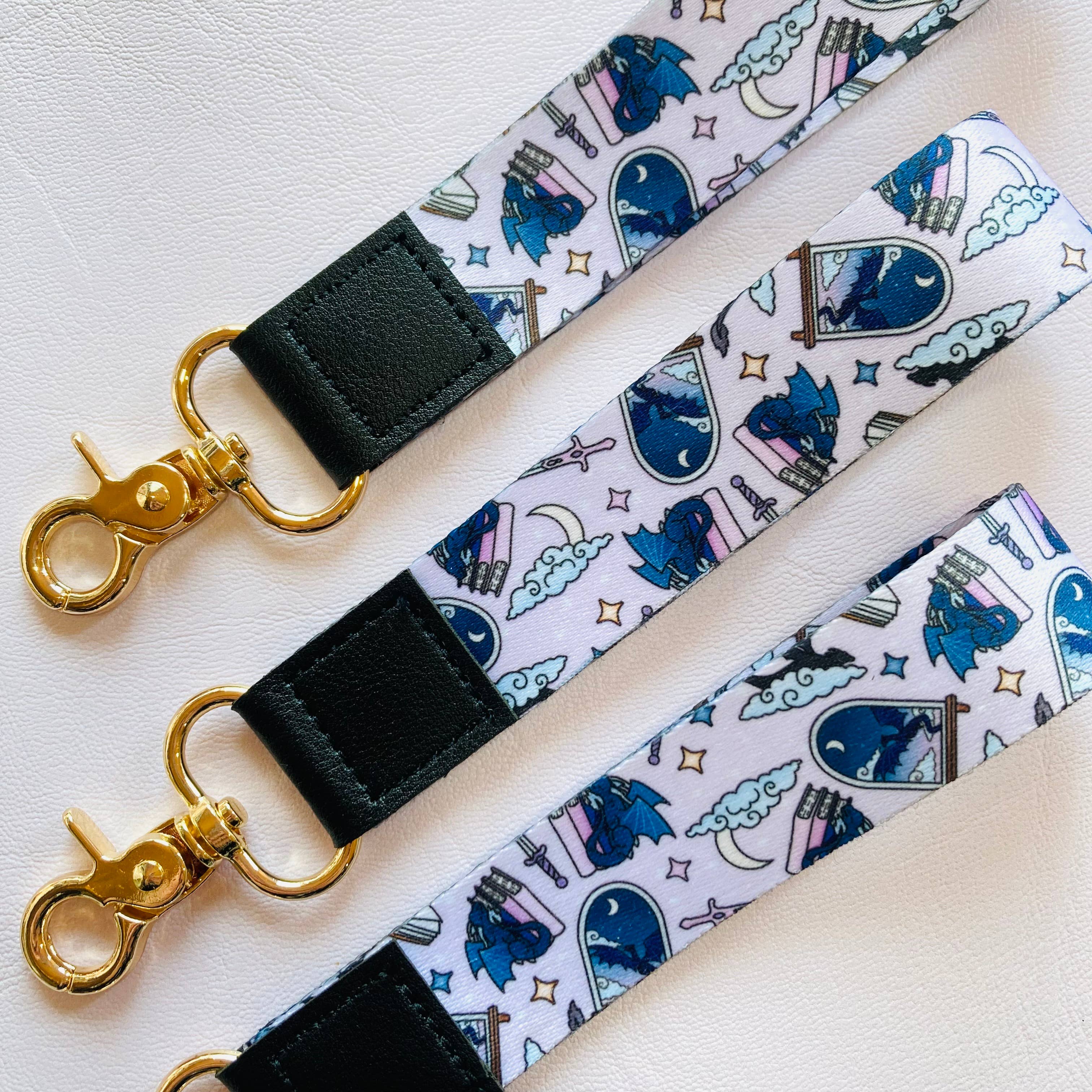 Fantasy Dragons Bookish Wristlet Keychain