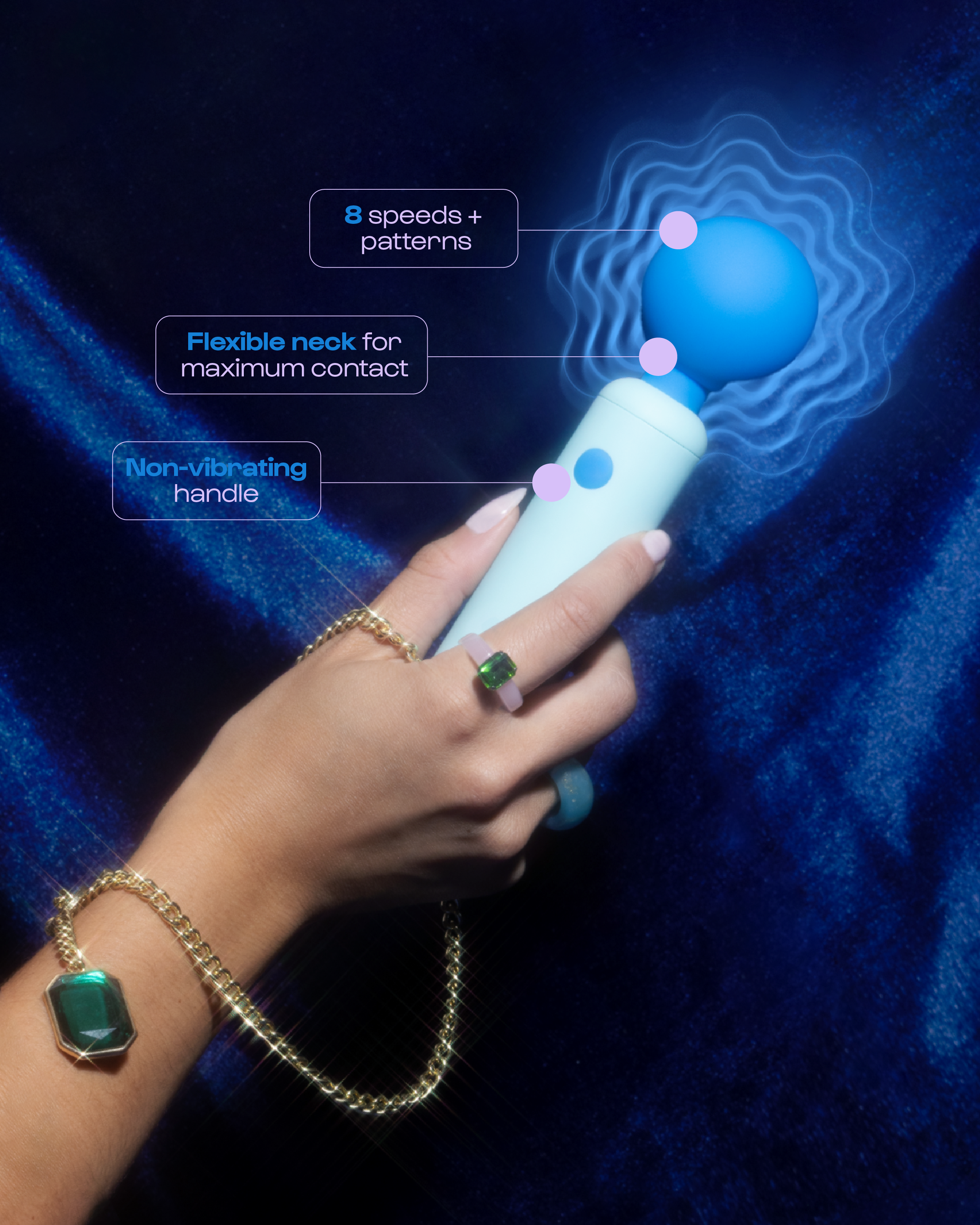 Blue Dex Wand Vibe