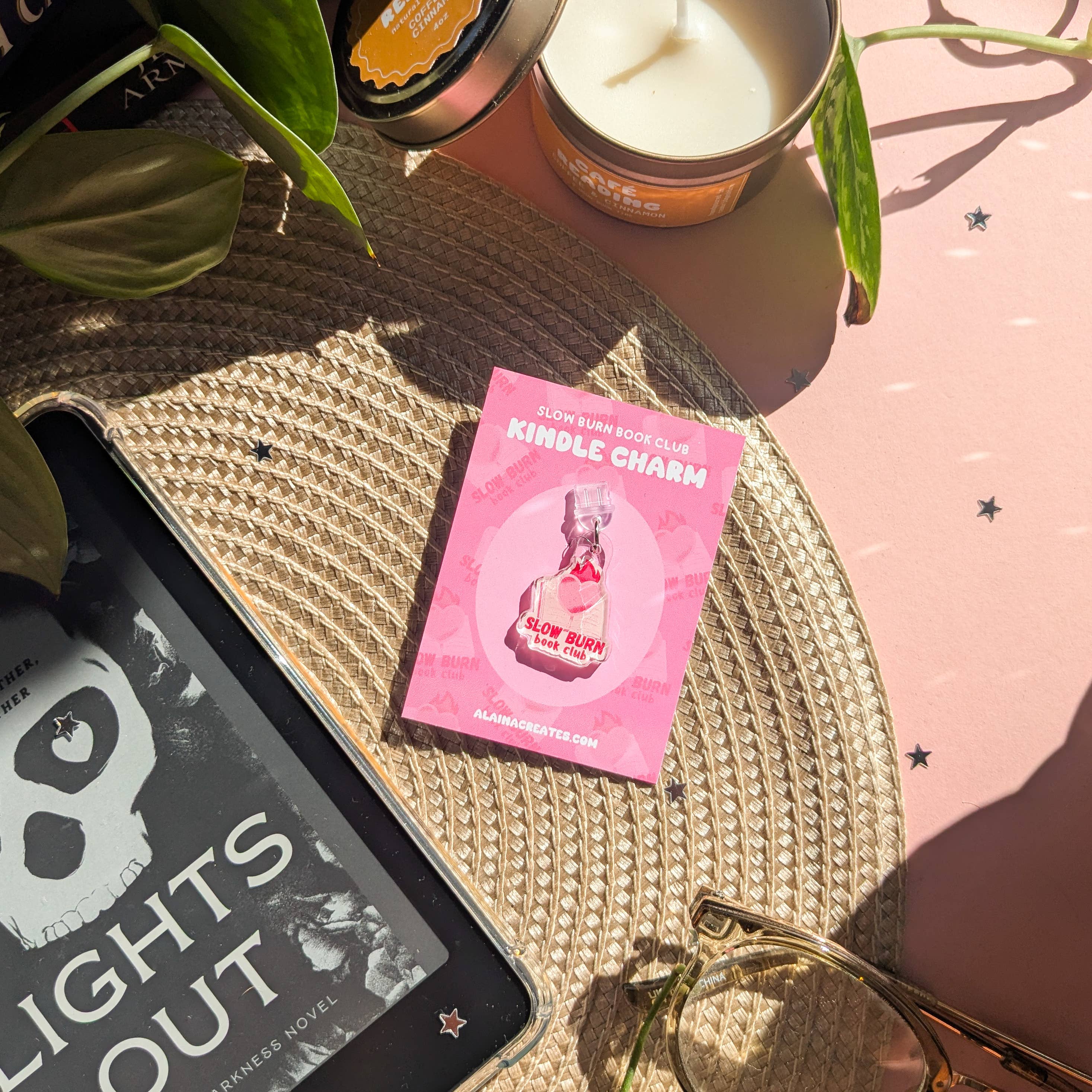 'Slow Burn Book Club' Kindle Charm