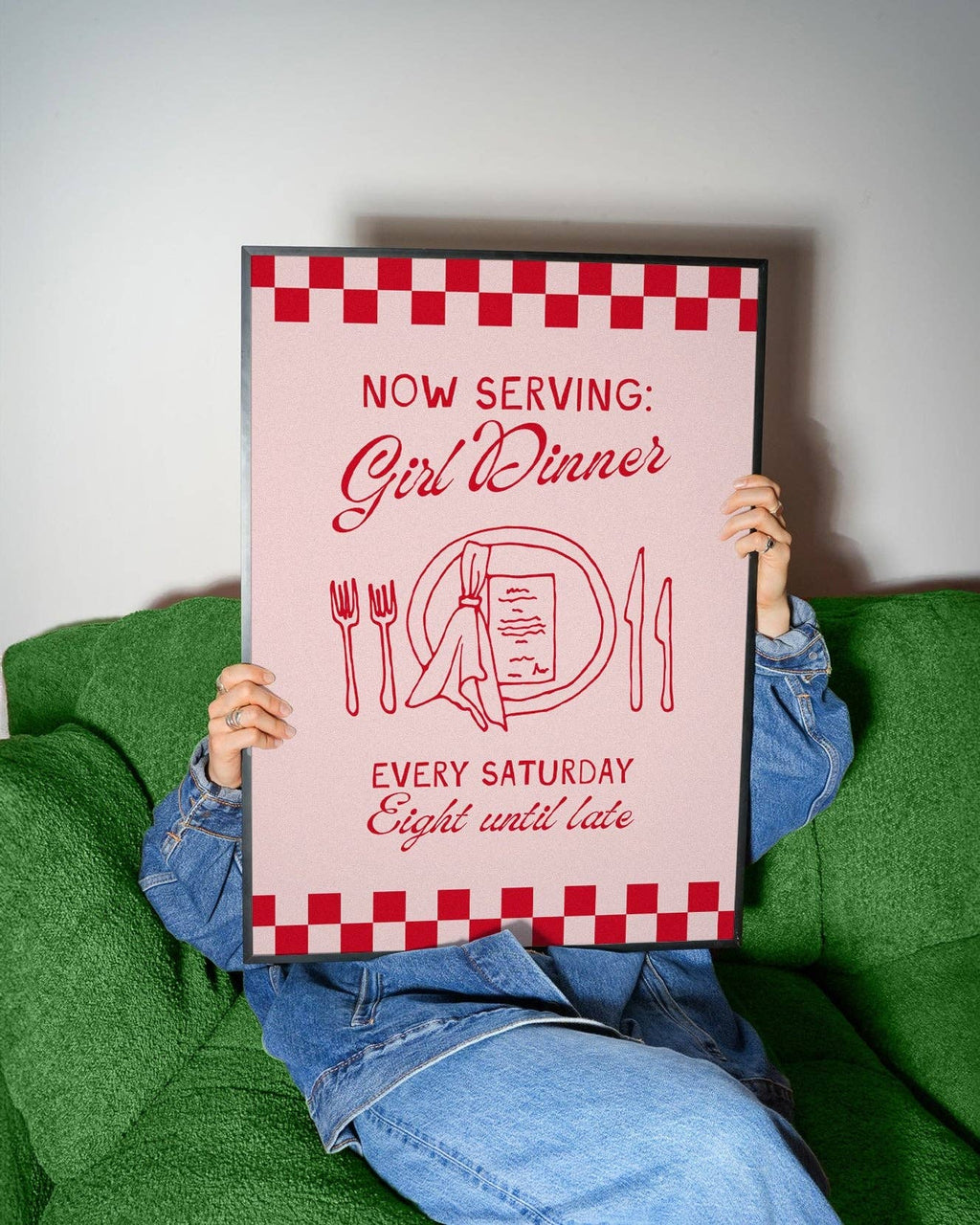 Moonshine Prints - Girl Dinner Print