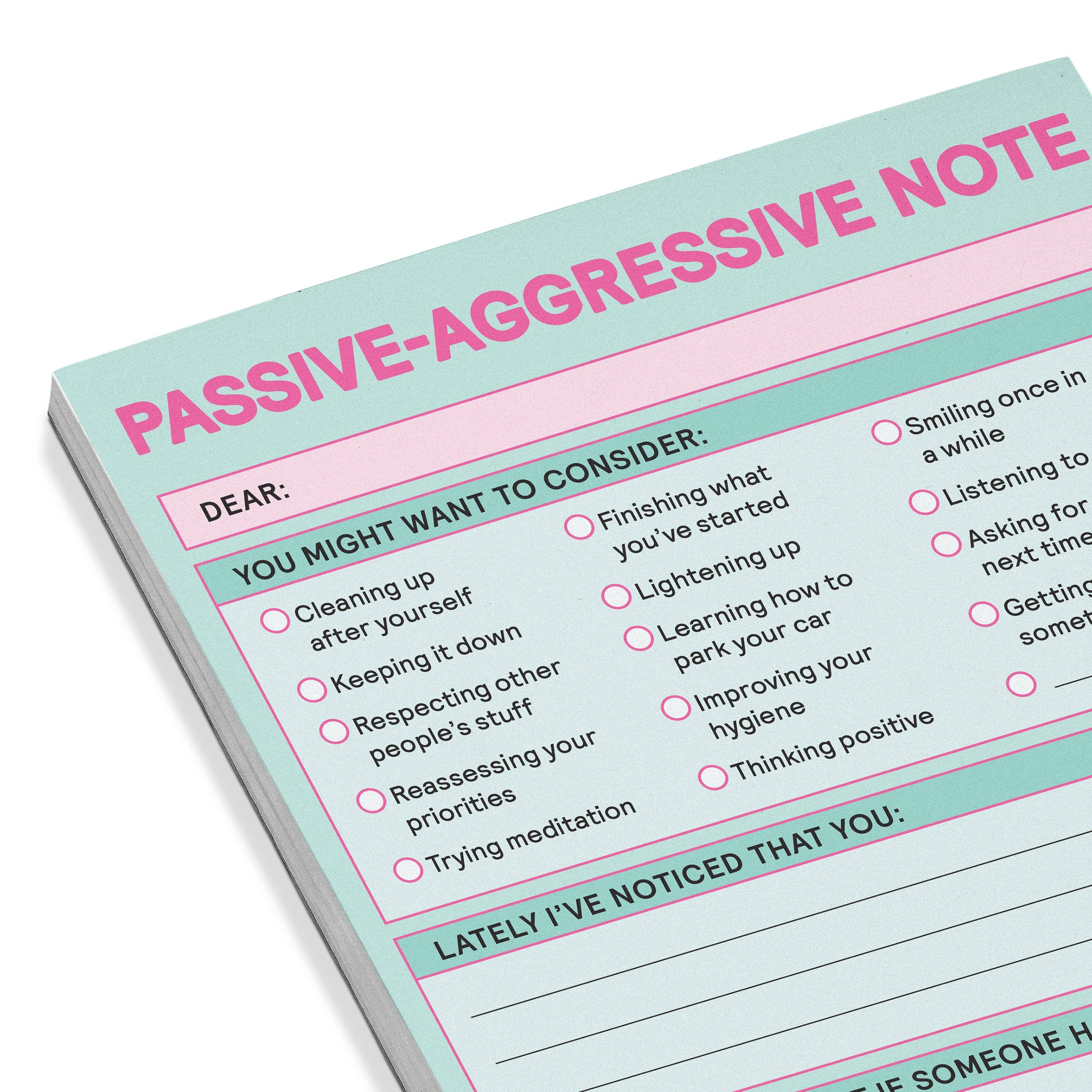 Knock Knock Passive Aggressive Nifty Note (Pastel Version) (Notebook/Sketchbook)