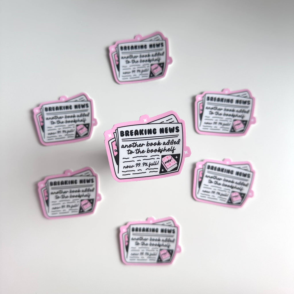 Matte Sticker | Breaking News Book Kindle Reading Book Club