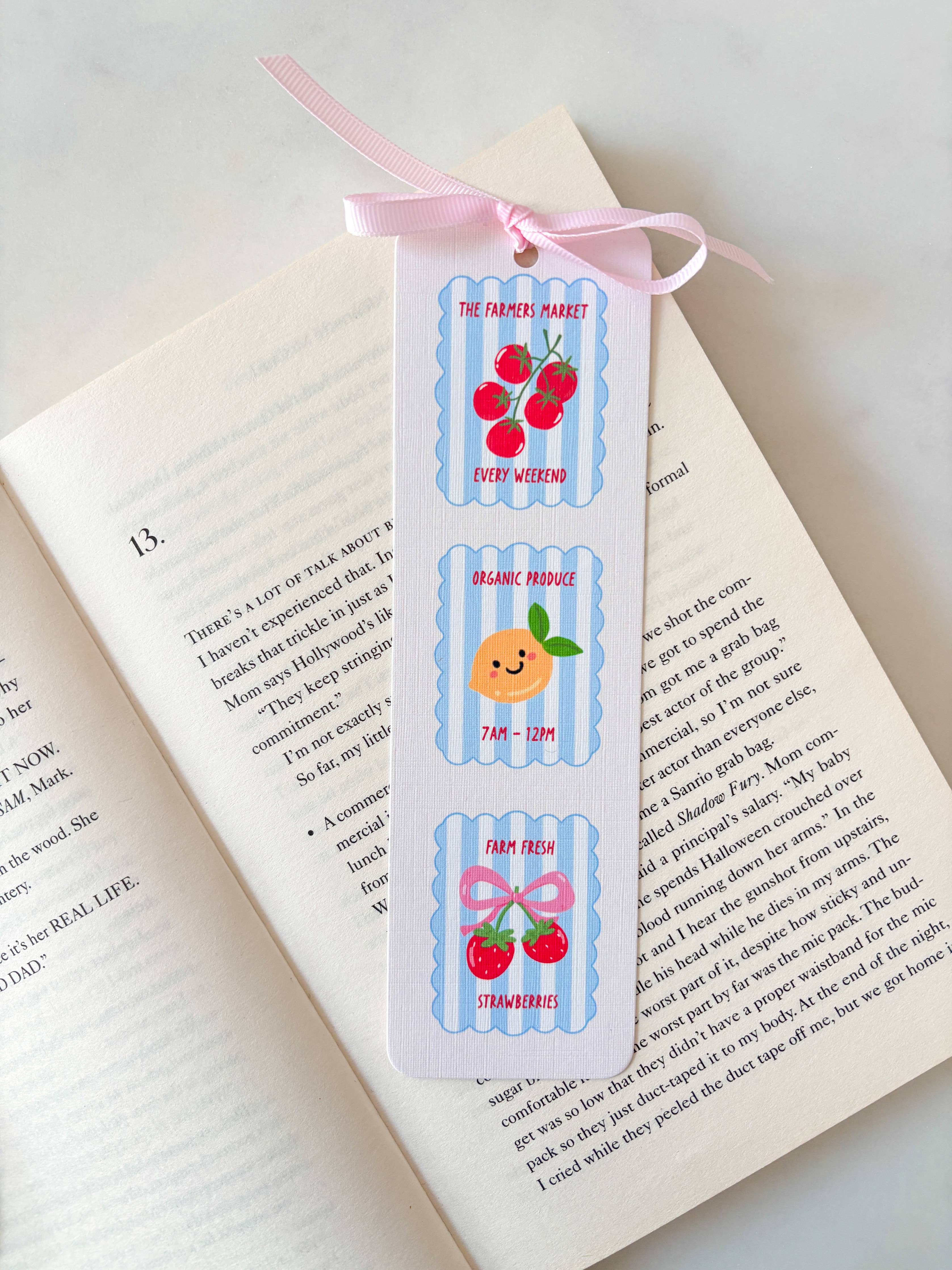 The Farmers Market Bookmark | Fruit & Veg Bookmark