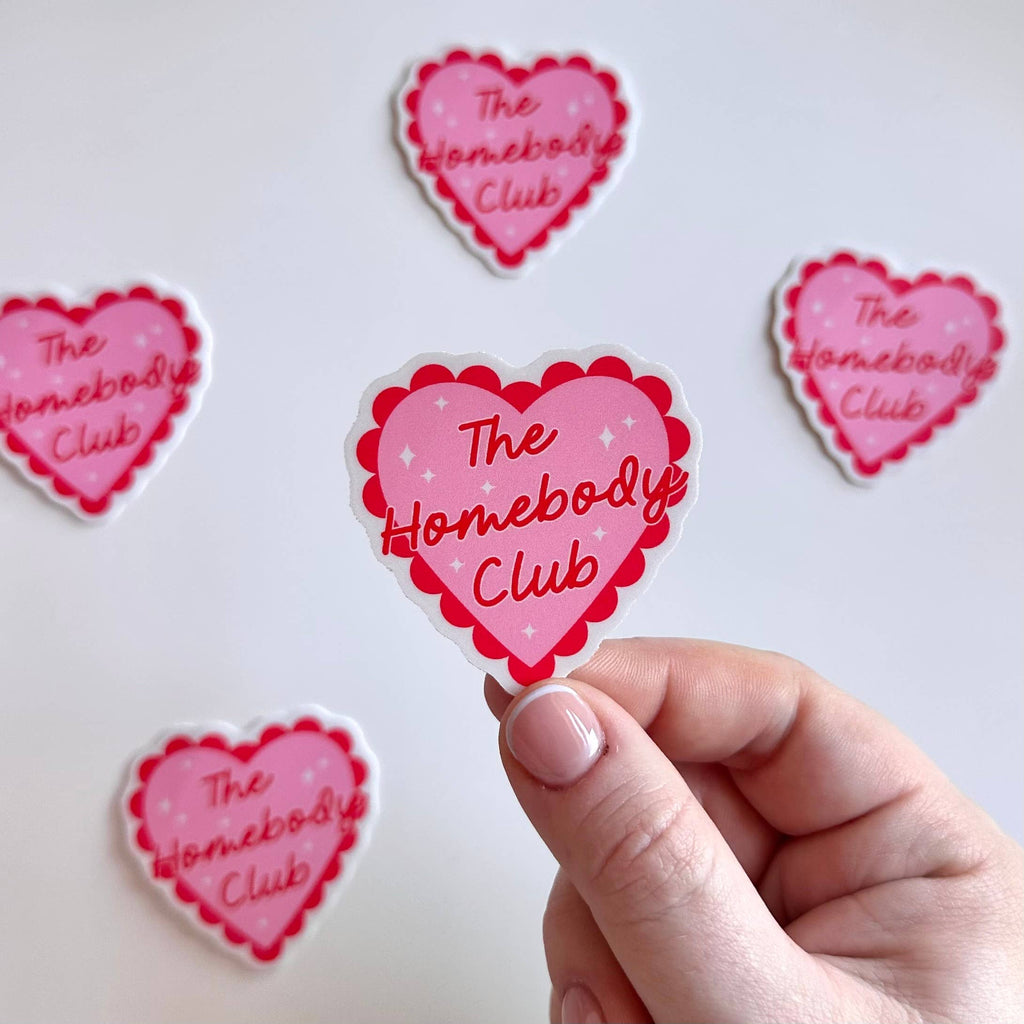 Matte Sticker | The Homebody Club Red Cute Heart Gift Pink