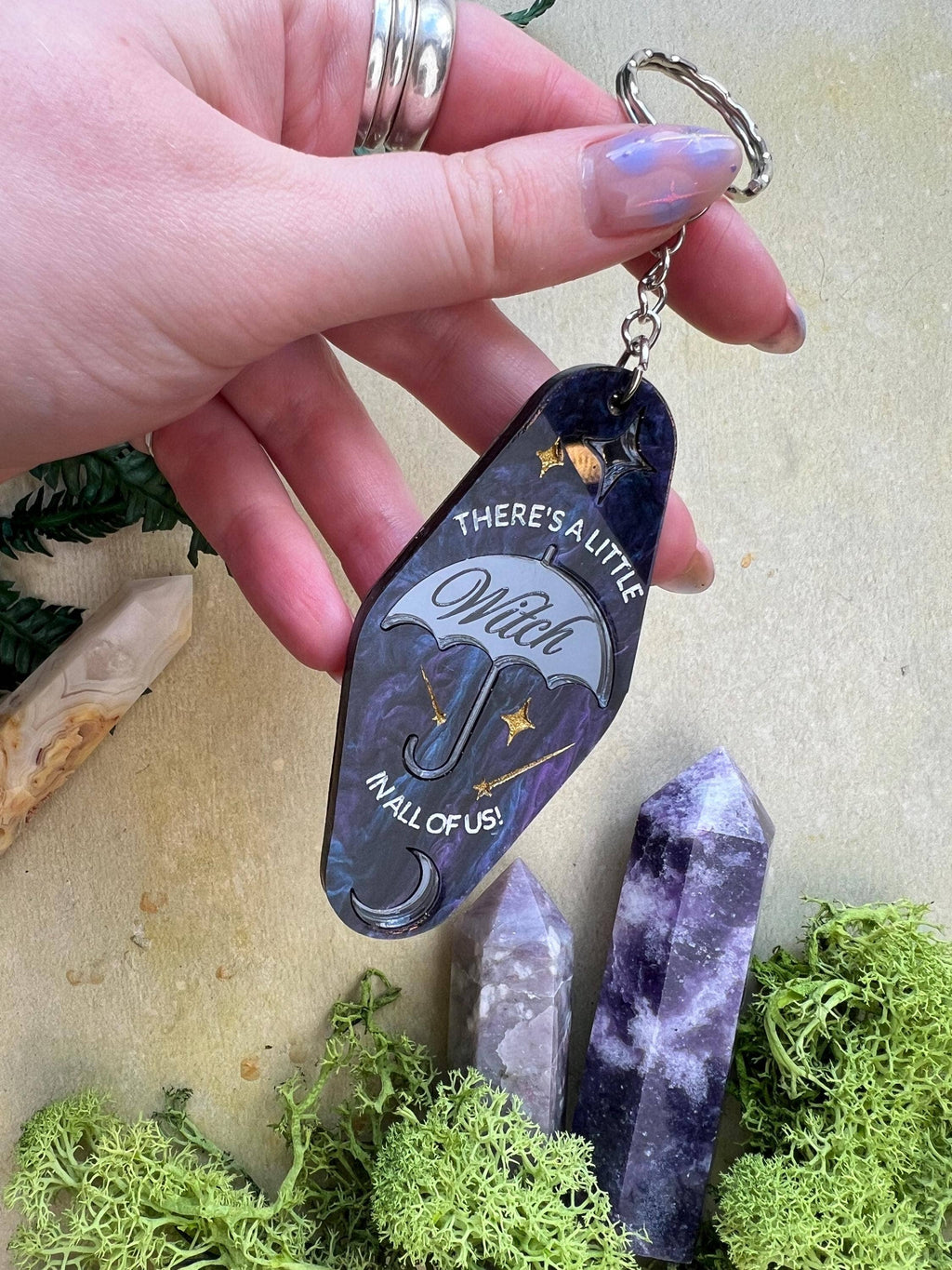 Practical Magic Witchy Celestial Key Chain