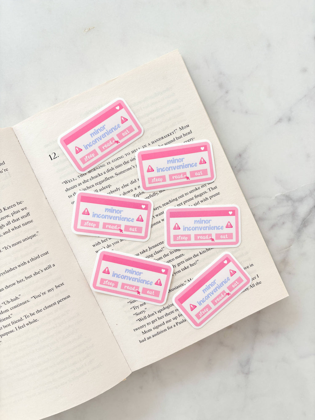 Fleurs on Sunday - Minor Inconvenience Alert Bookish Sticker