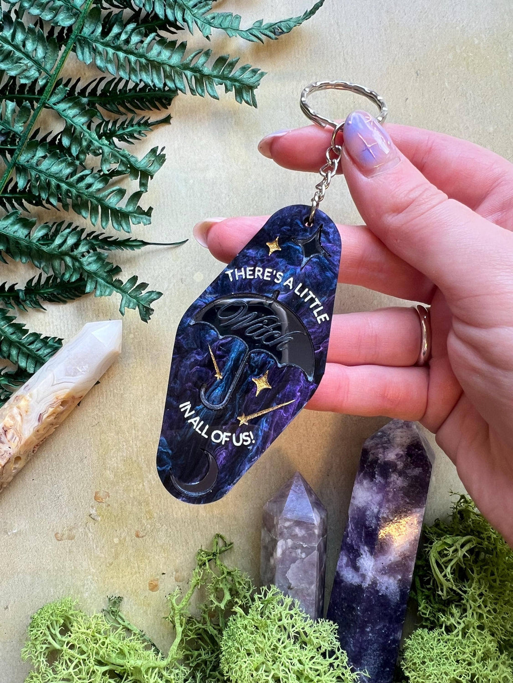 Practical Magic Witchy Celestial Key Chain