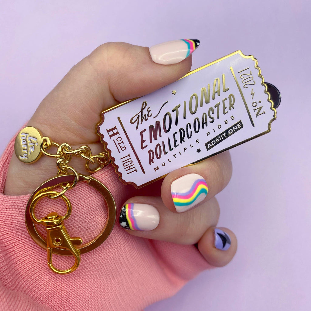 Emotional Rollercoaster Ticket Keychain