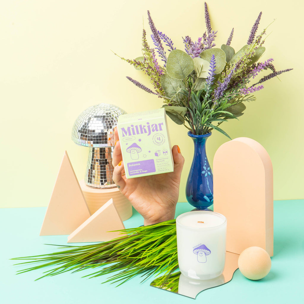 Milk Jar Candle Company - Lemongrass, Lavender & Sage Soy Candle