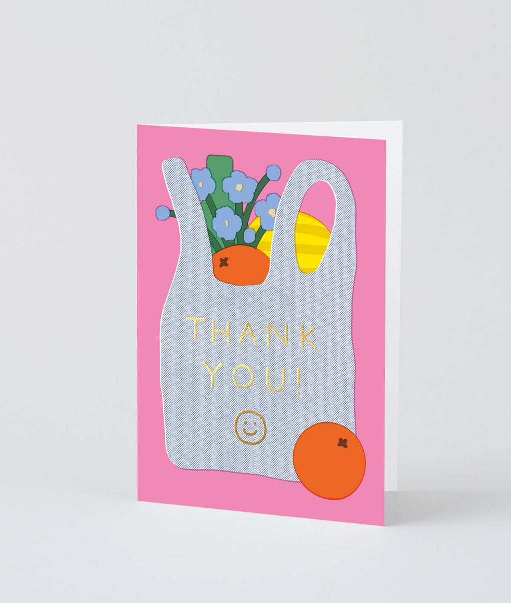Thank You Shopping Bag Greetings Card