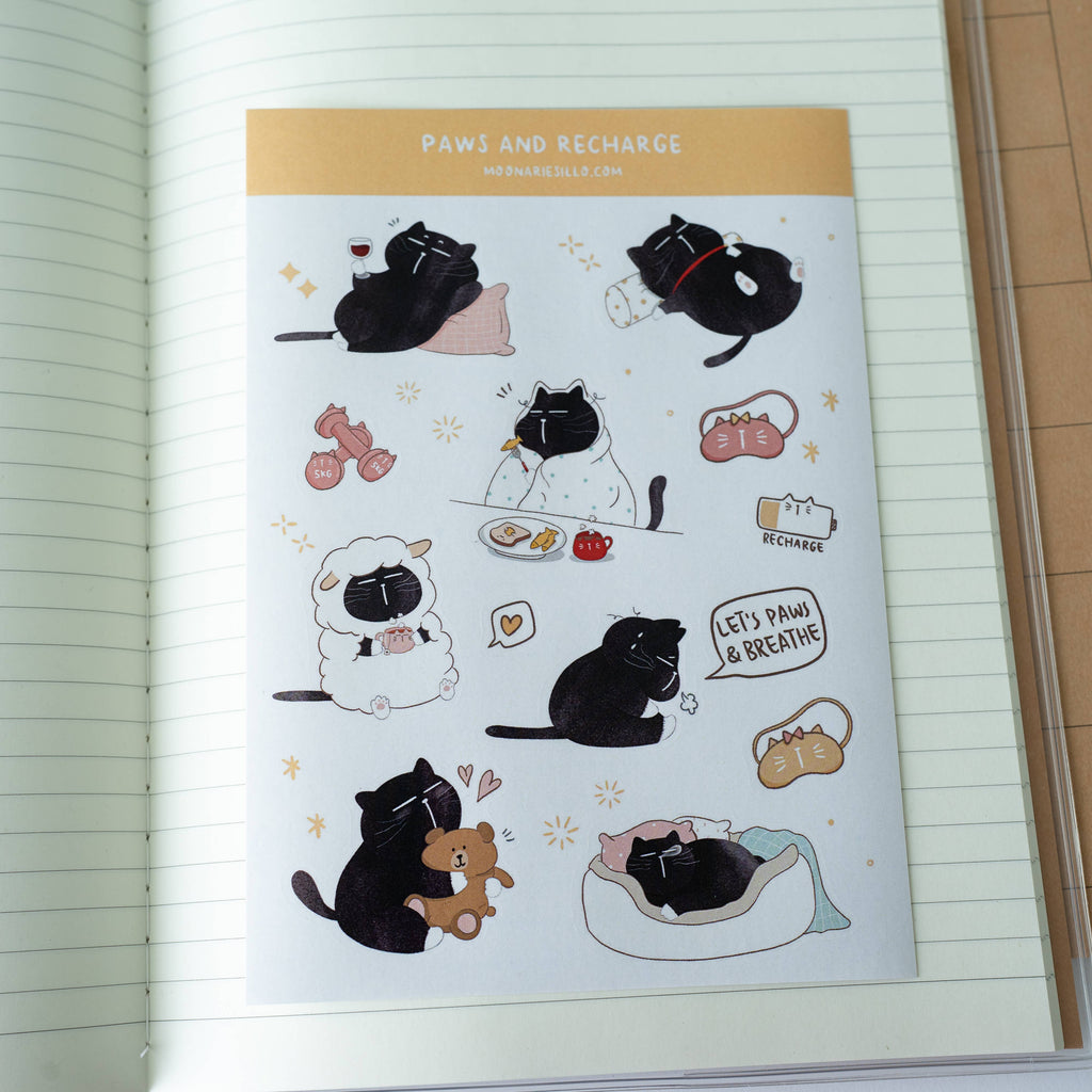 Self Care Cat Sticker Sheet