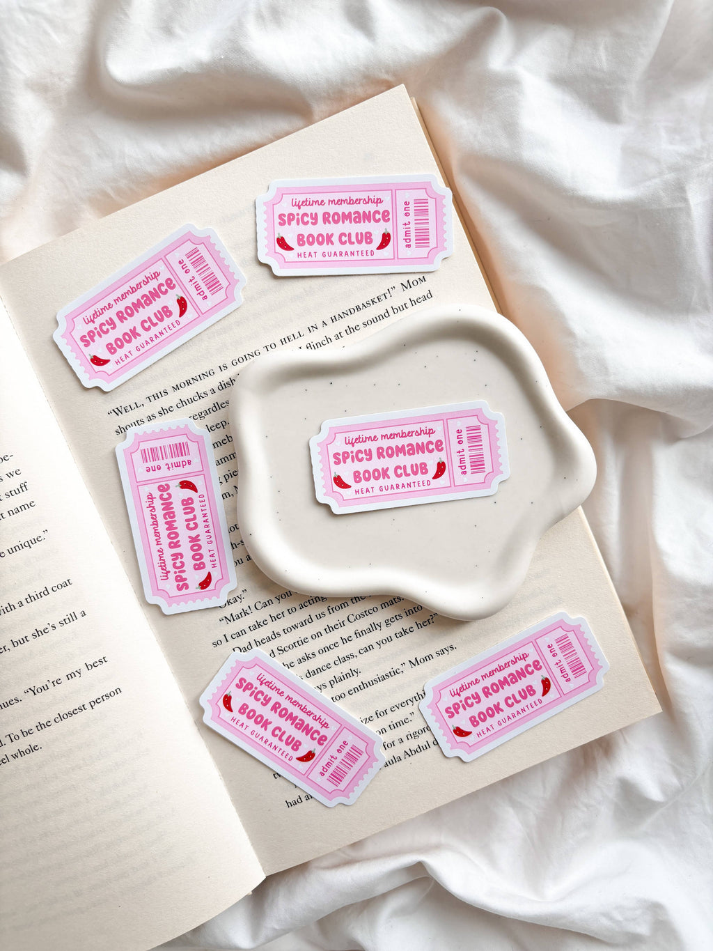 Fleurs on Sunday - Spicy Romance Book Club Ticket Sticker