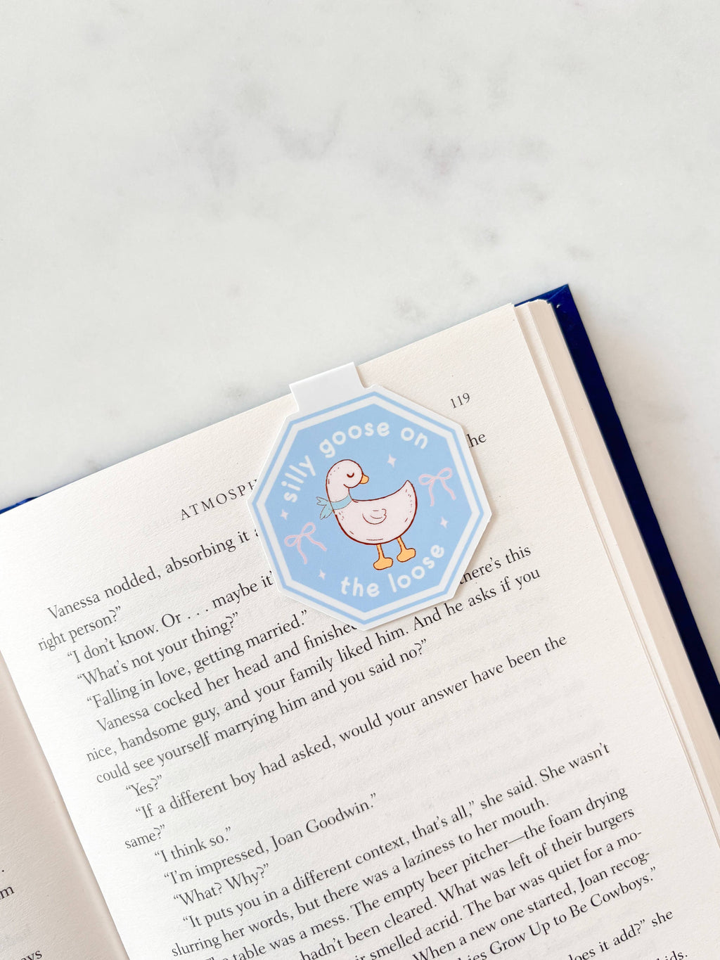 Fleurs on Sunday - Silly Goose On The Loose Magnetic Bookmark