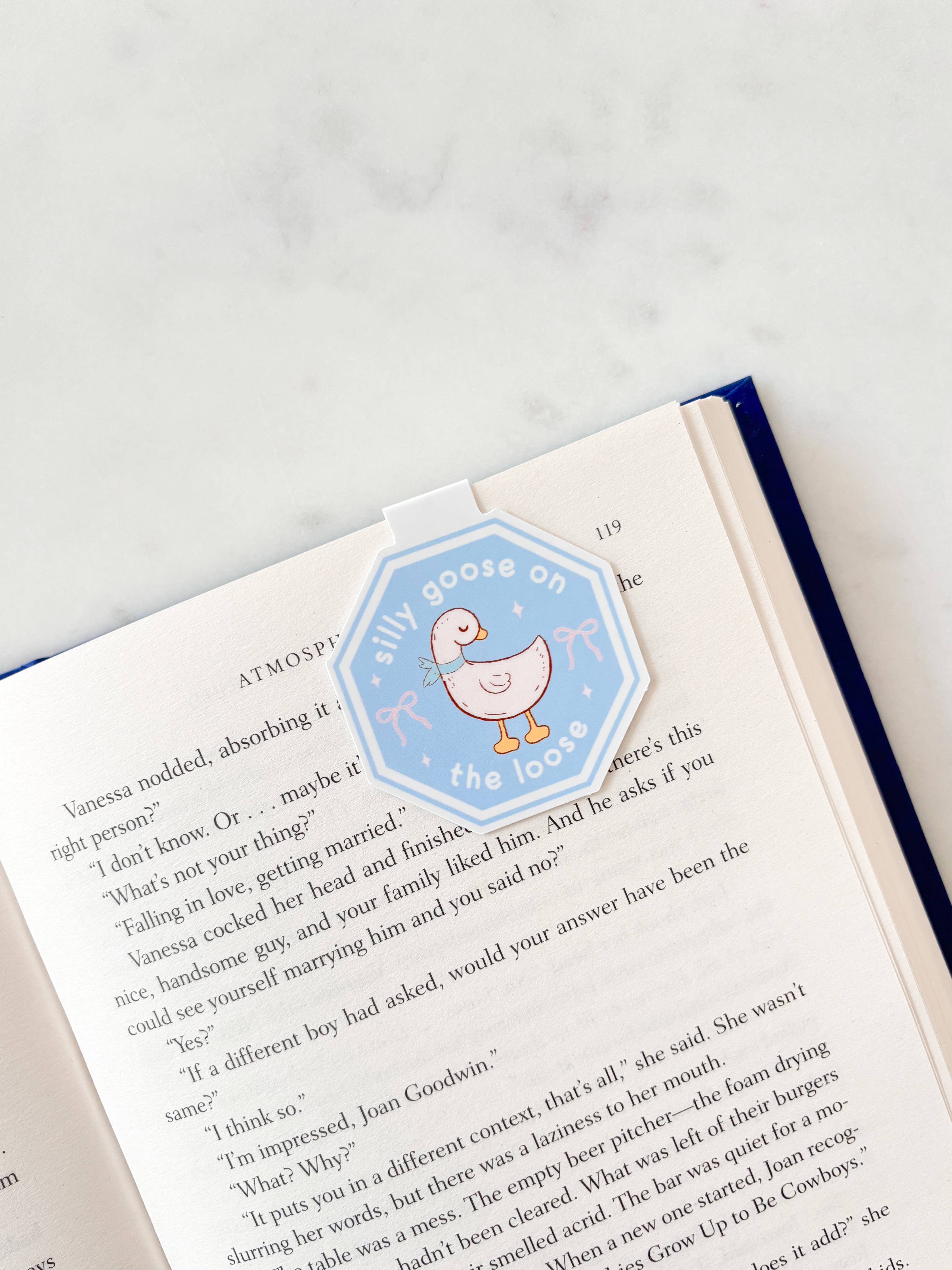 Fleurs on Sunday - Silly Goose On The Loose Magnetic Bookmark