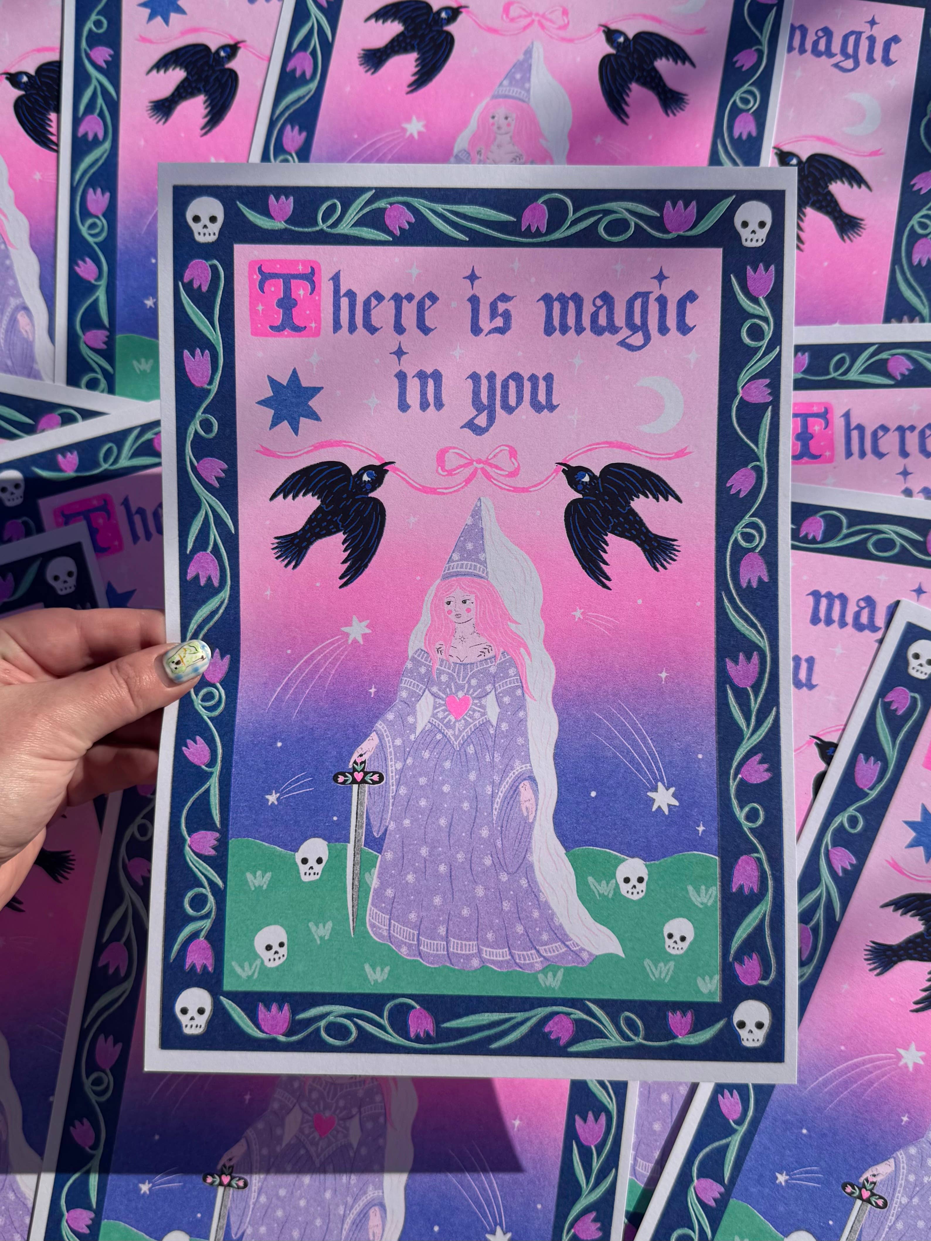 There Is Magic In You A4 Risograph Print