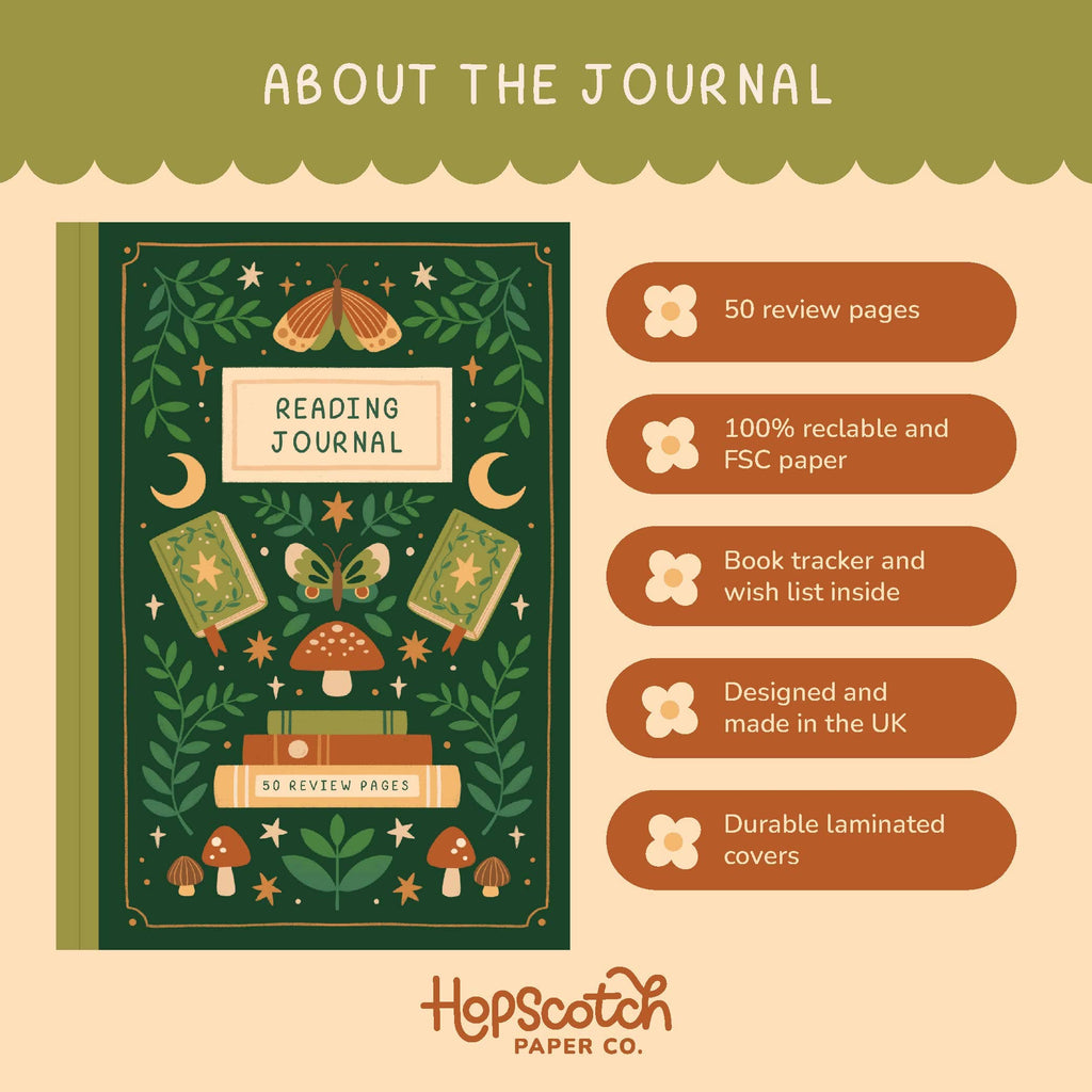 Hopscotch Paper Co. - 50 Page Fantasy Forest Reading Journal