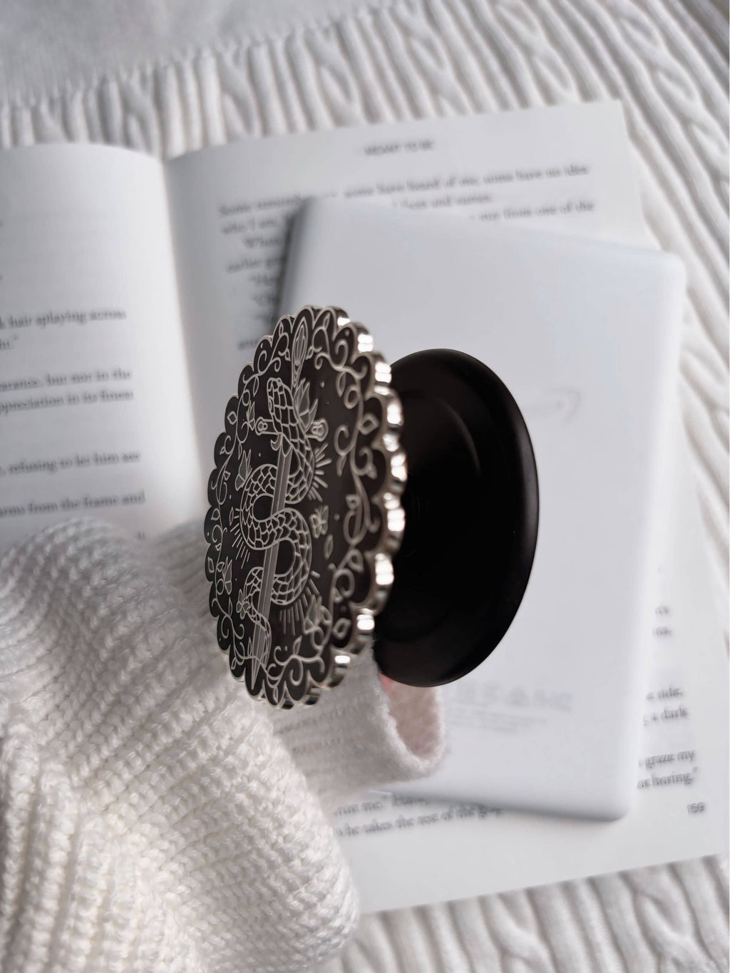 Silver Serpent E-Reader Grip