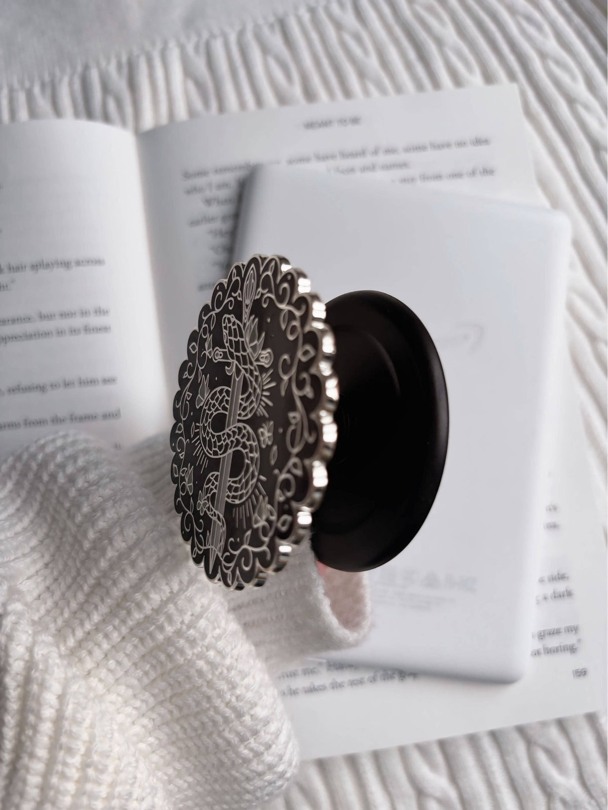 Silver Serpent E-Reader Grip