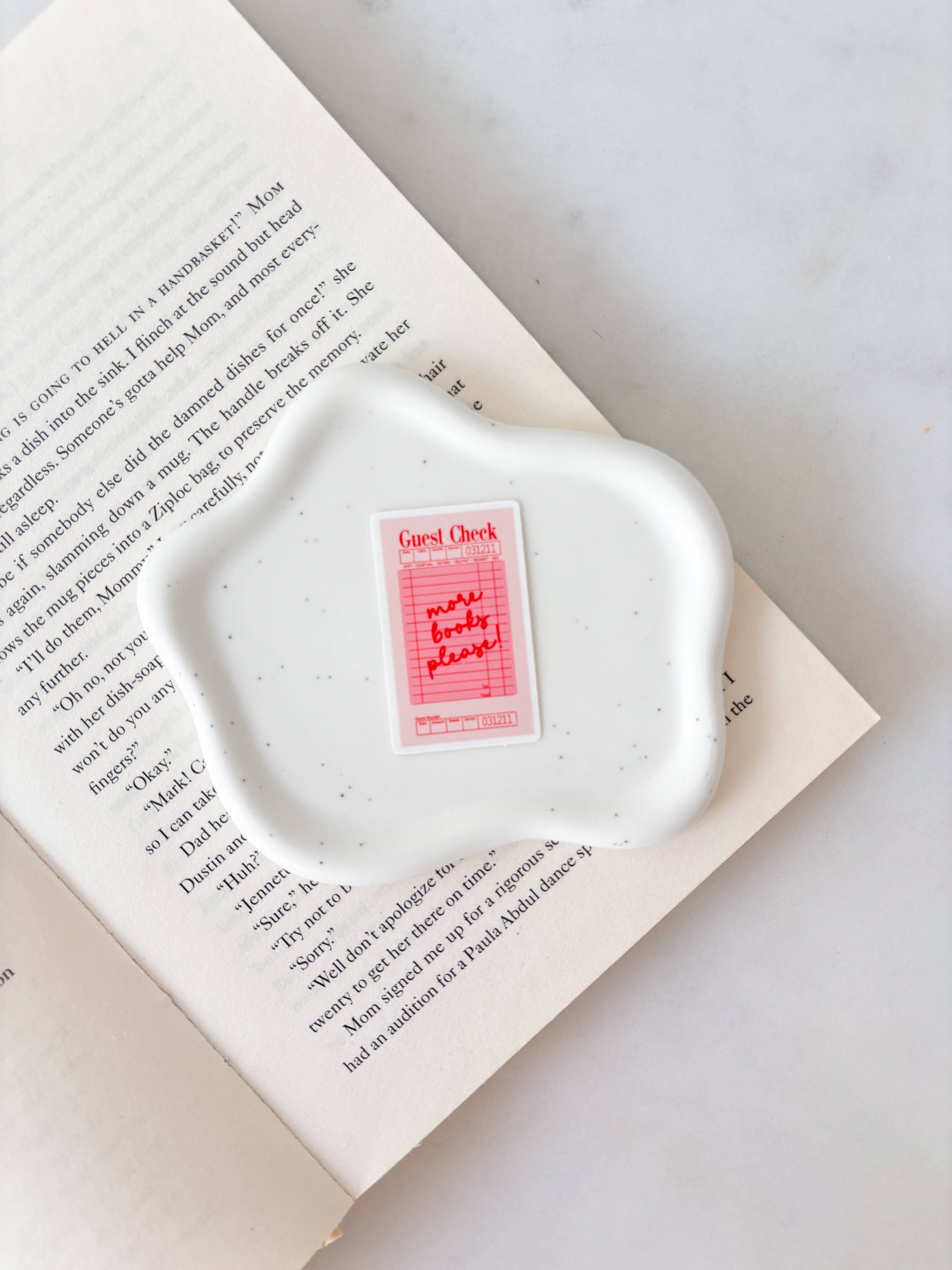 Fleurs on Sunday - Guest Check More Books Please Sticker