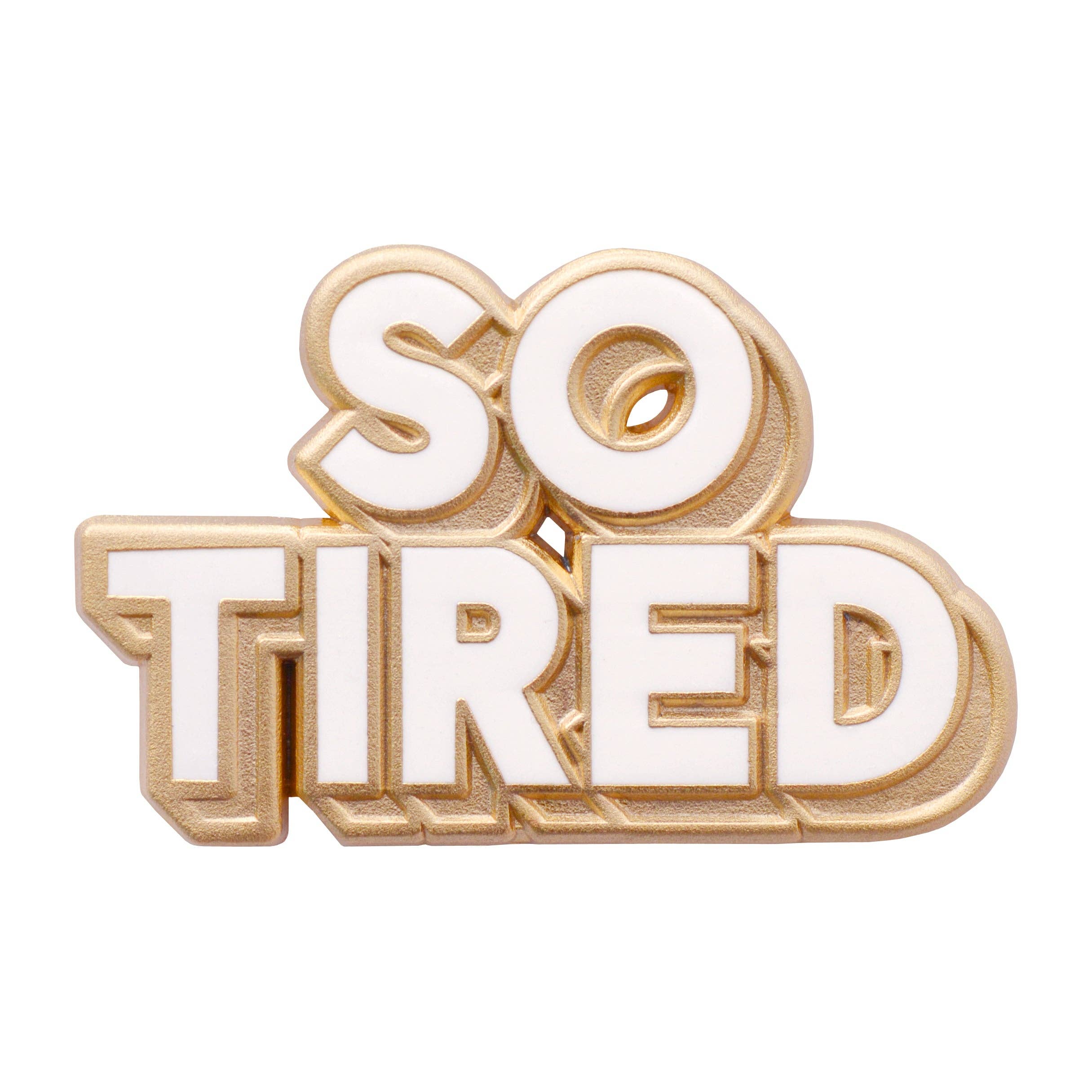 Alphabet Bags - So Tired Enamel Pin