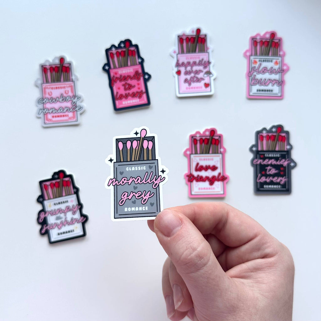 Dolly's Doodles - Enemies to Lovers Matchbox Matte Sticker