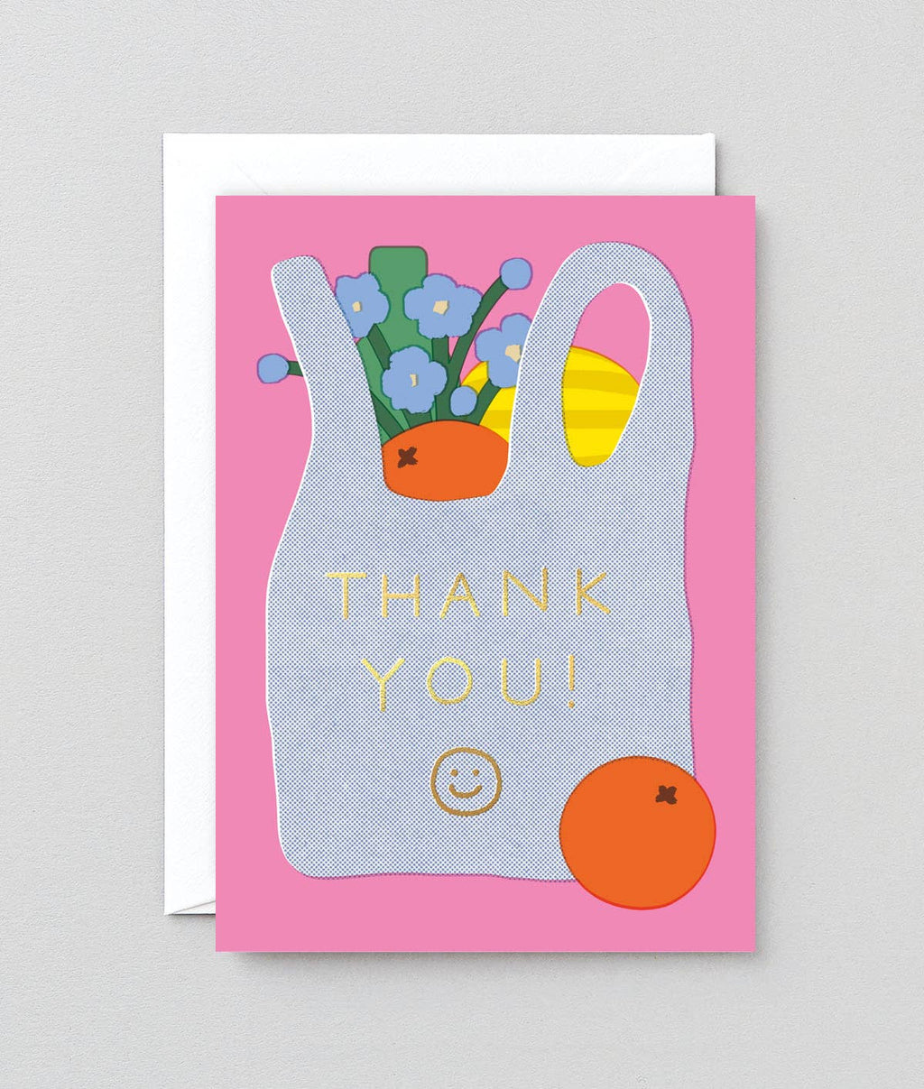 Thank You Shopping Bag Greetings Card