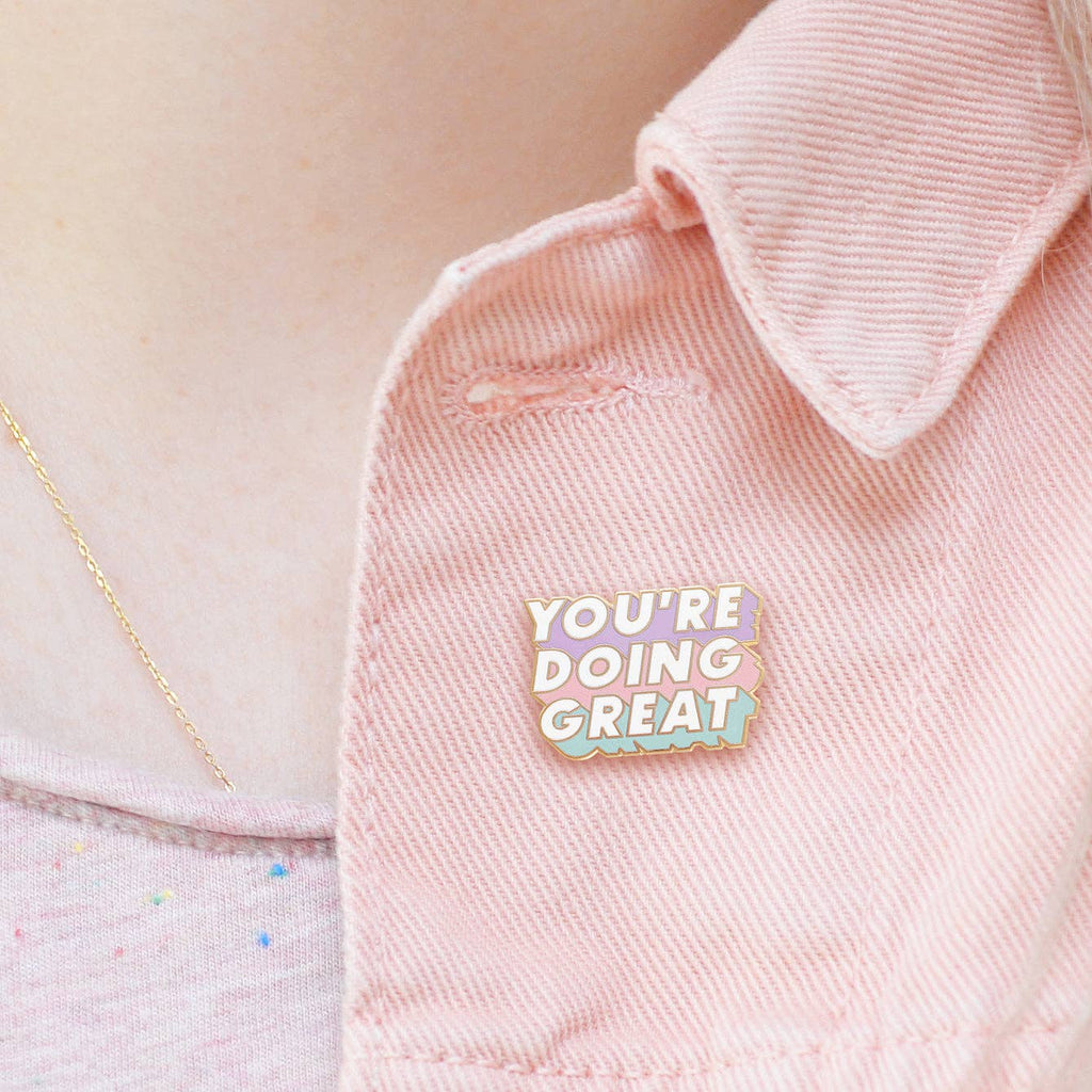 Alphabet Bags - You're Doing Great Enamel Pin