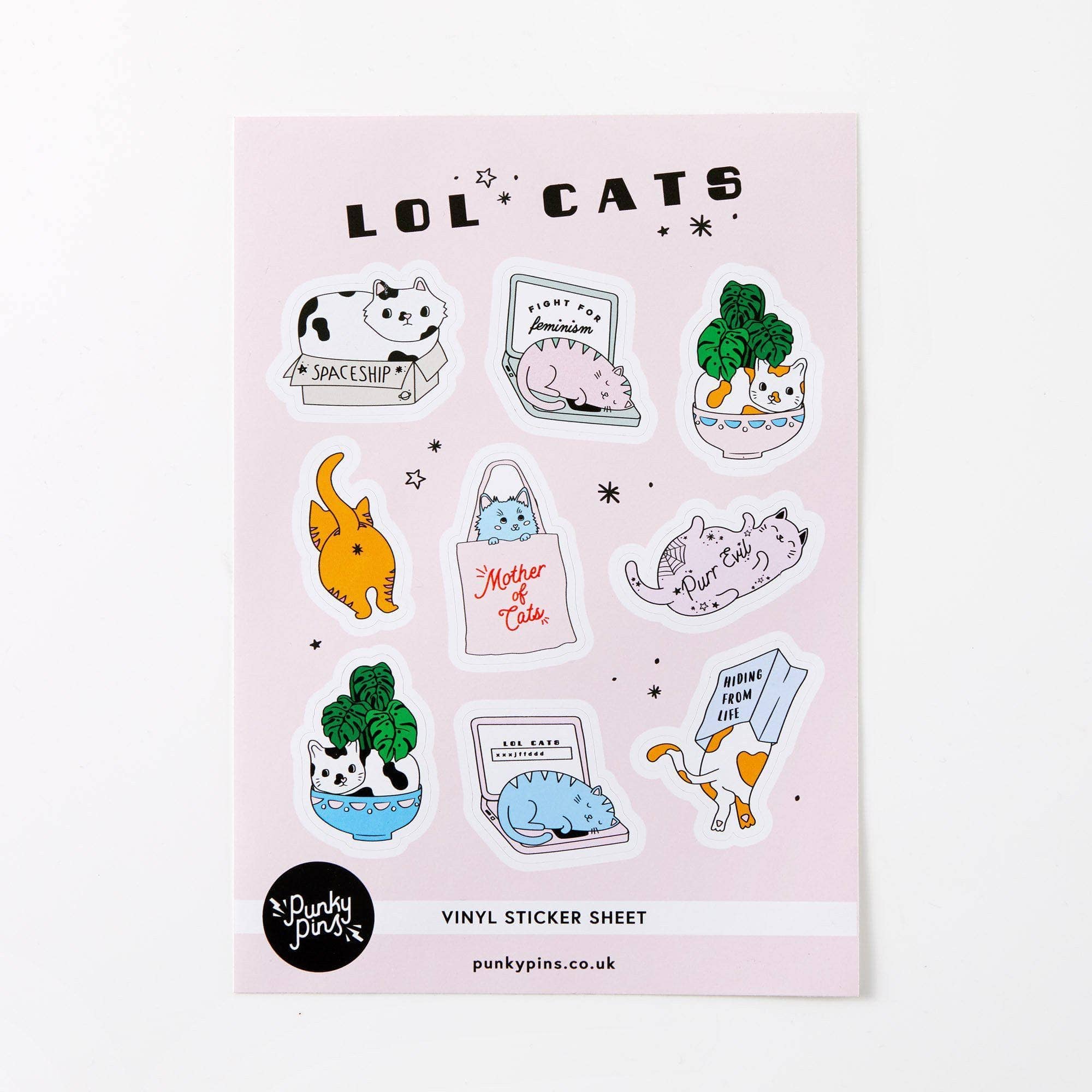LOL Cats A5 Vinyl Sticker Sheet
