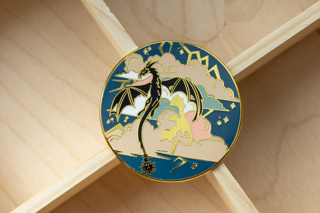 Wing in Storm Enamel Pin
