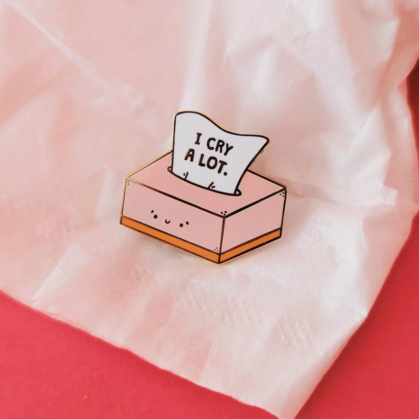I Cry A Lot Enamel Pin