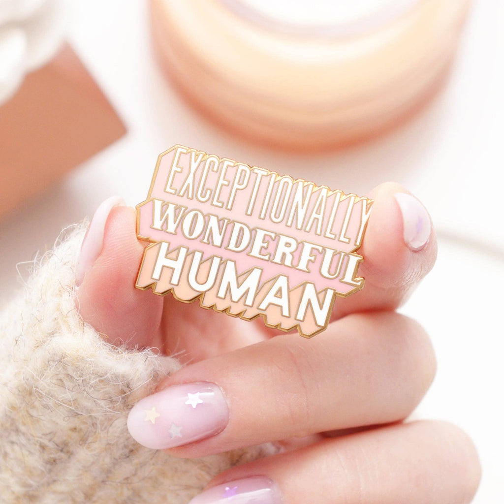 Alphabet Bags - Exceptionally Wonderful Human Enamel Pin