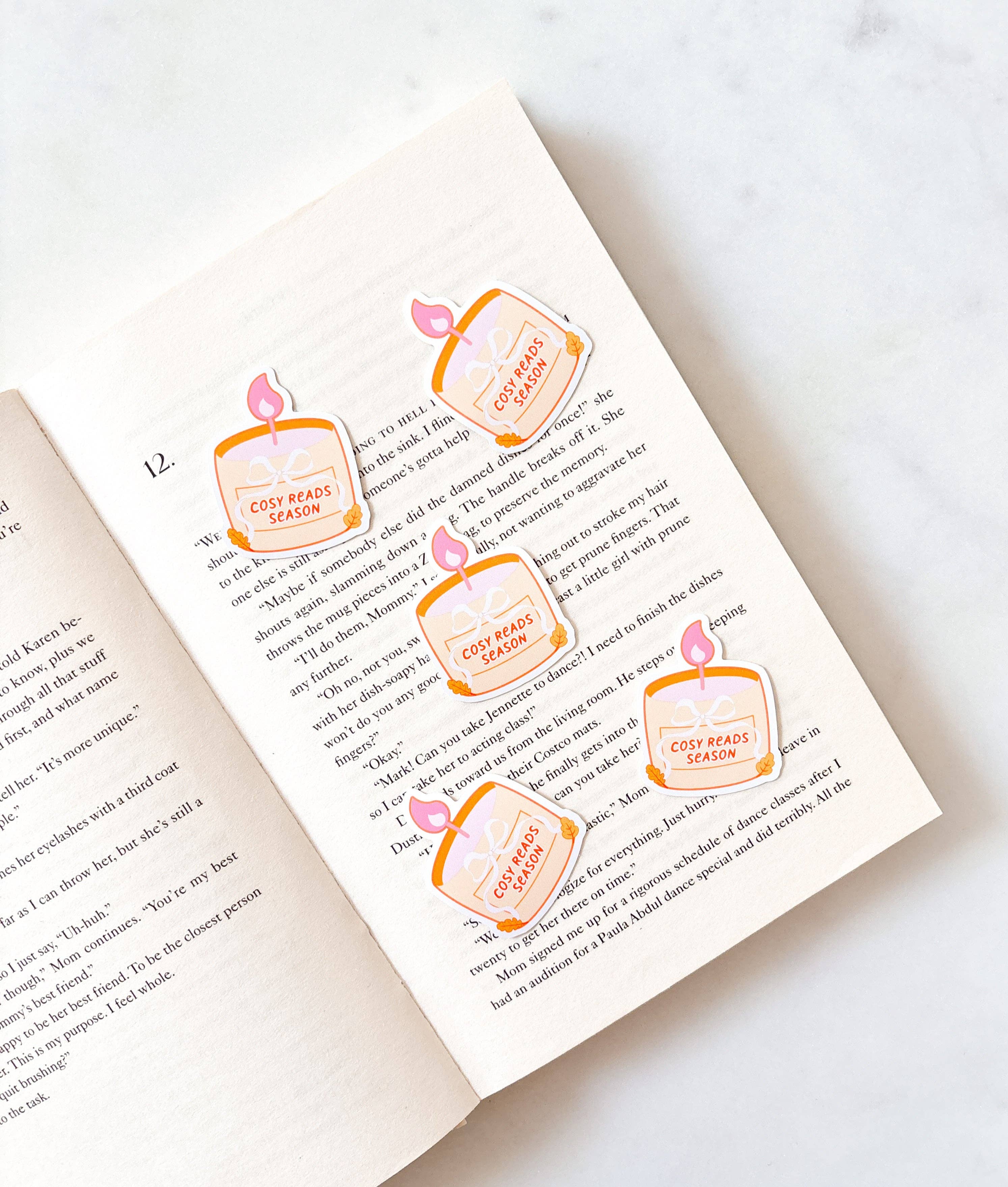 Cosy Reads Season Candle Sticker