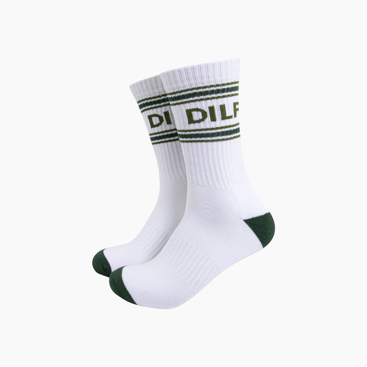 DILF Organic Cotton Sports Socks in White