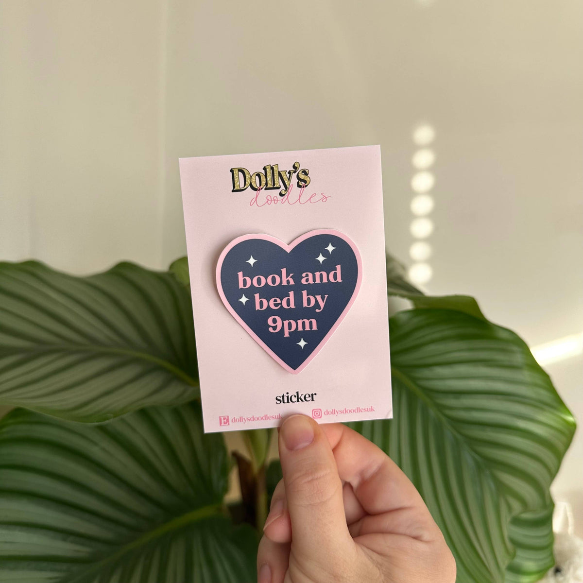 Matte Sticker | Book Bed By 9pm Heart Reading Bookworm Gift
