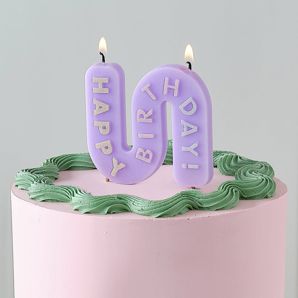 Ginger Ray - Pastel Happy Birthday Candle