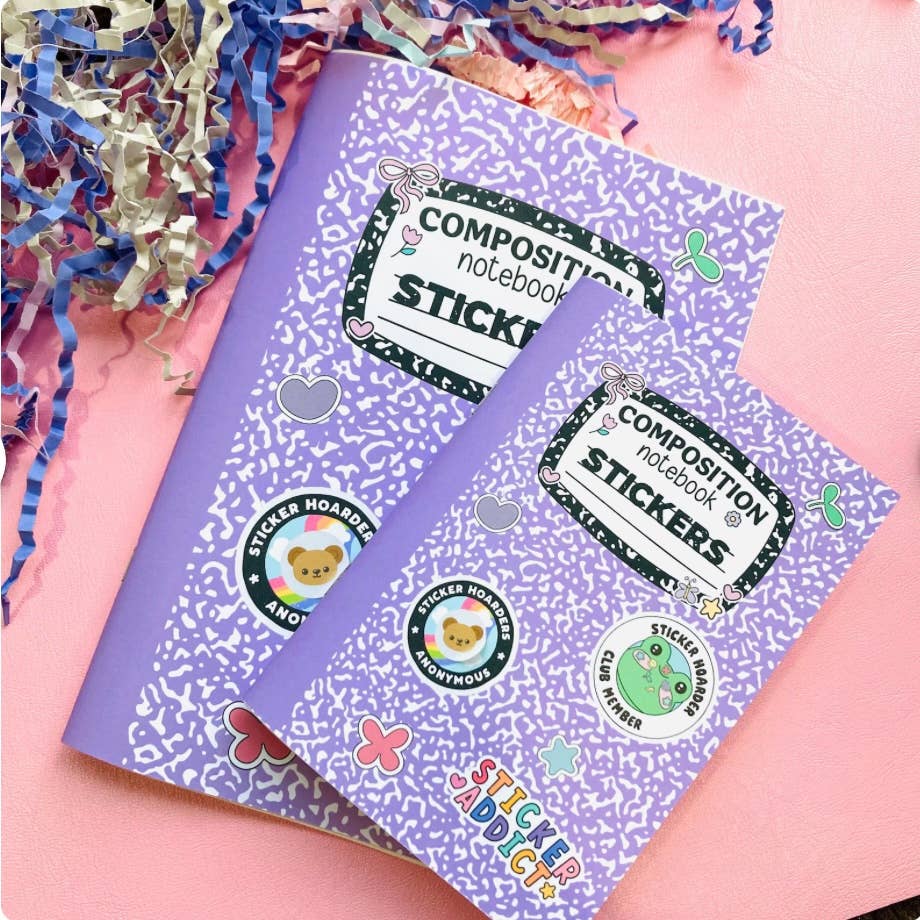 Composition Notebook Reusable Sticker Book