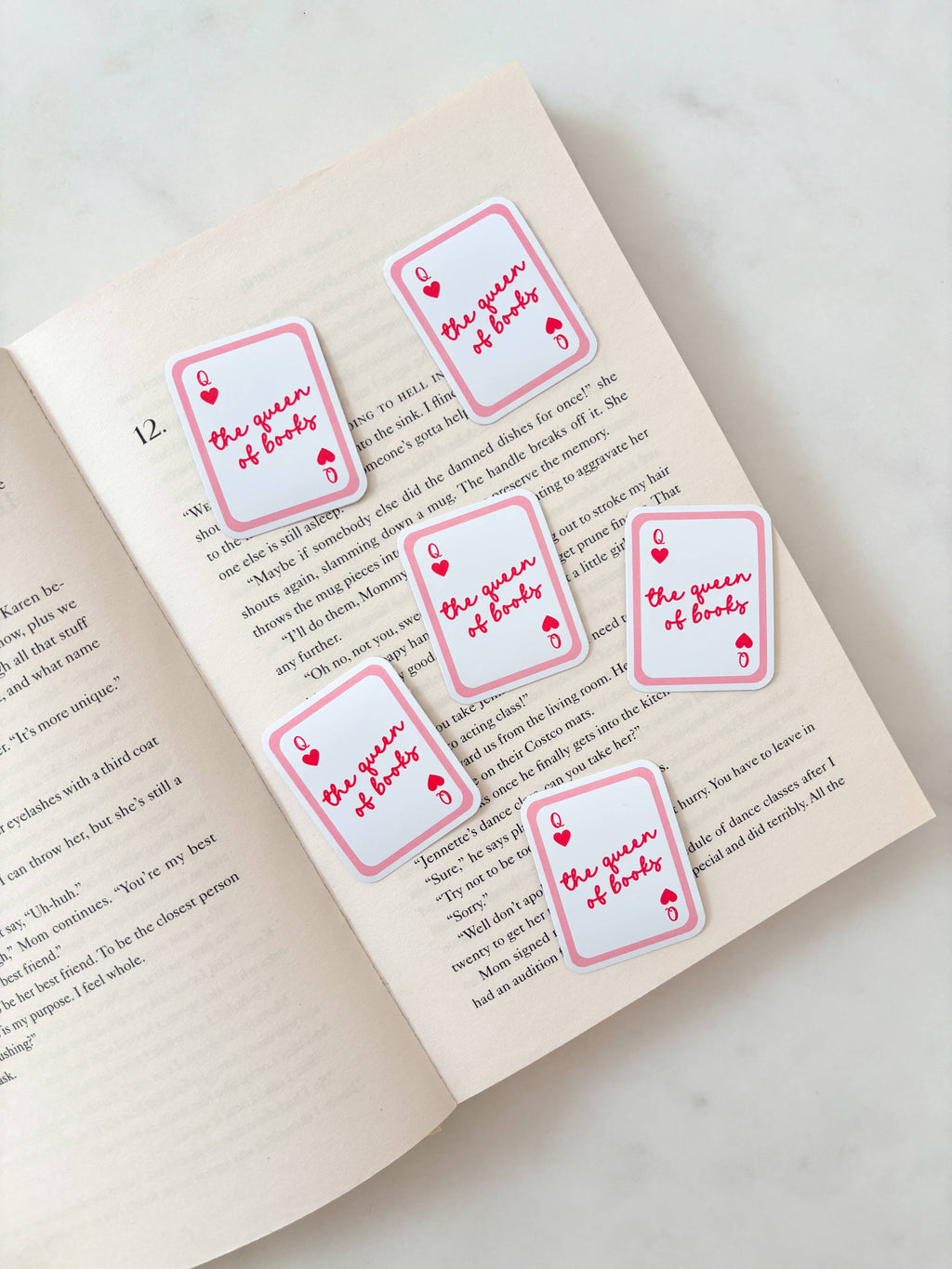 Queen of Books Card Sticker
