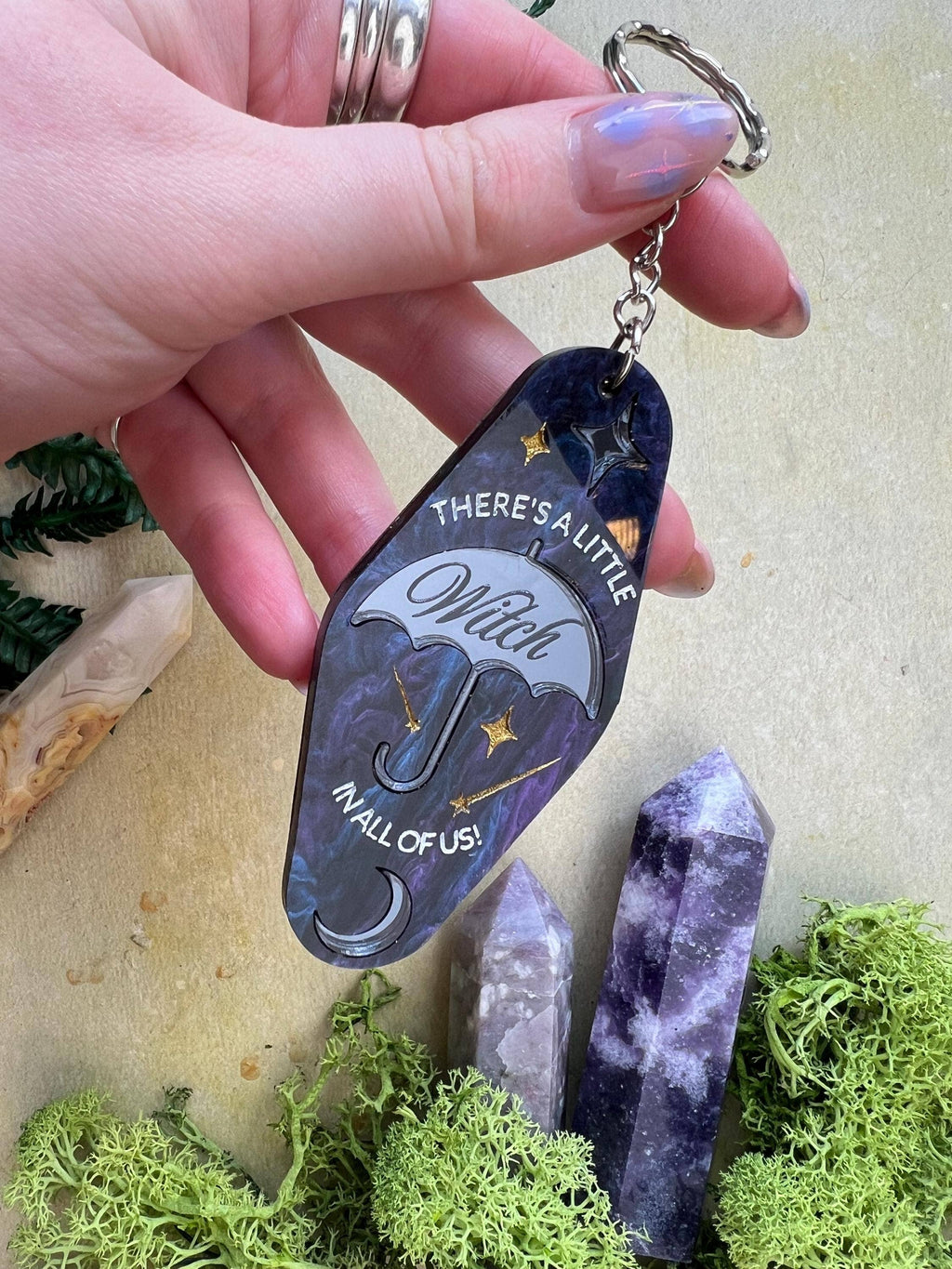 Practical Magic Witchy Celestial Key Chain