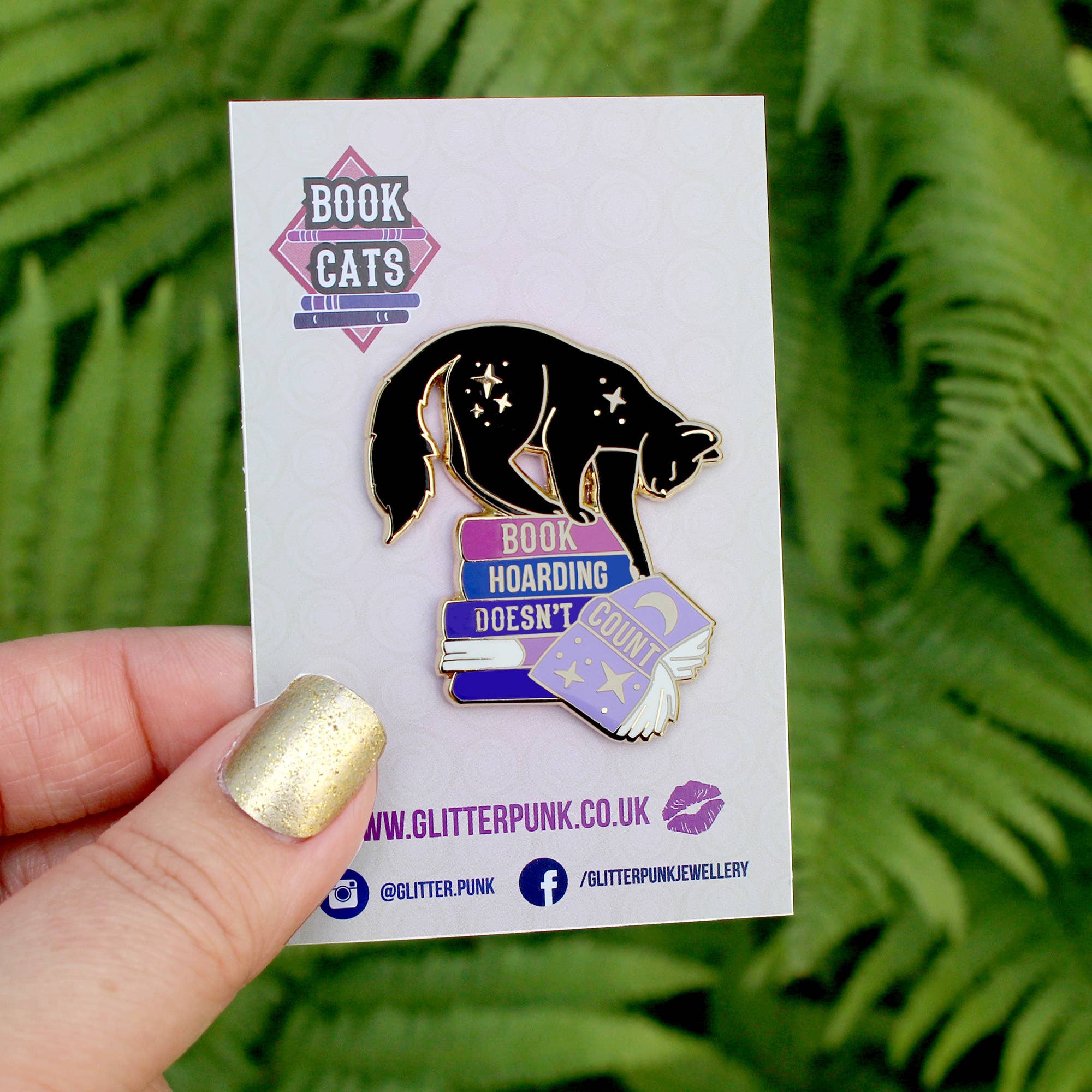 Glitter Punk - Book Hoarding Doesn’t Count Enamel Pin